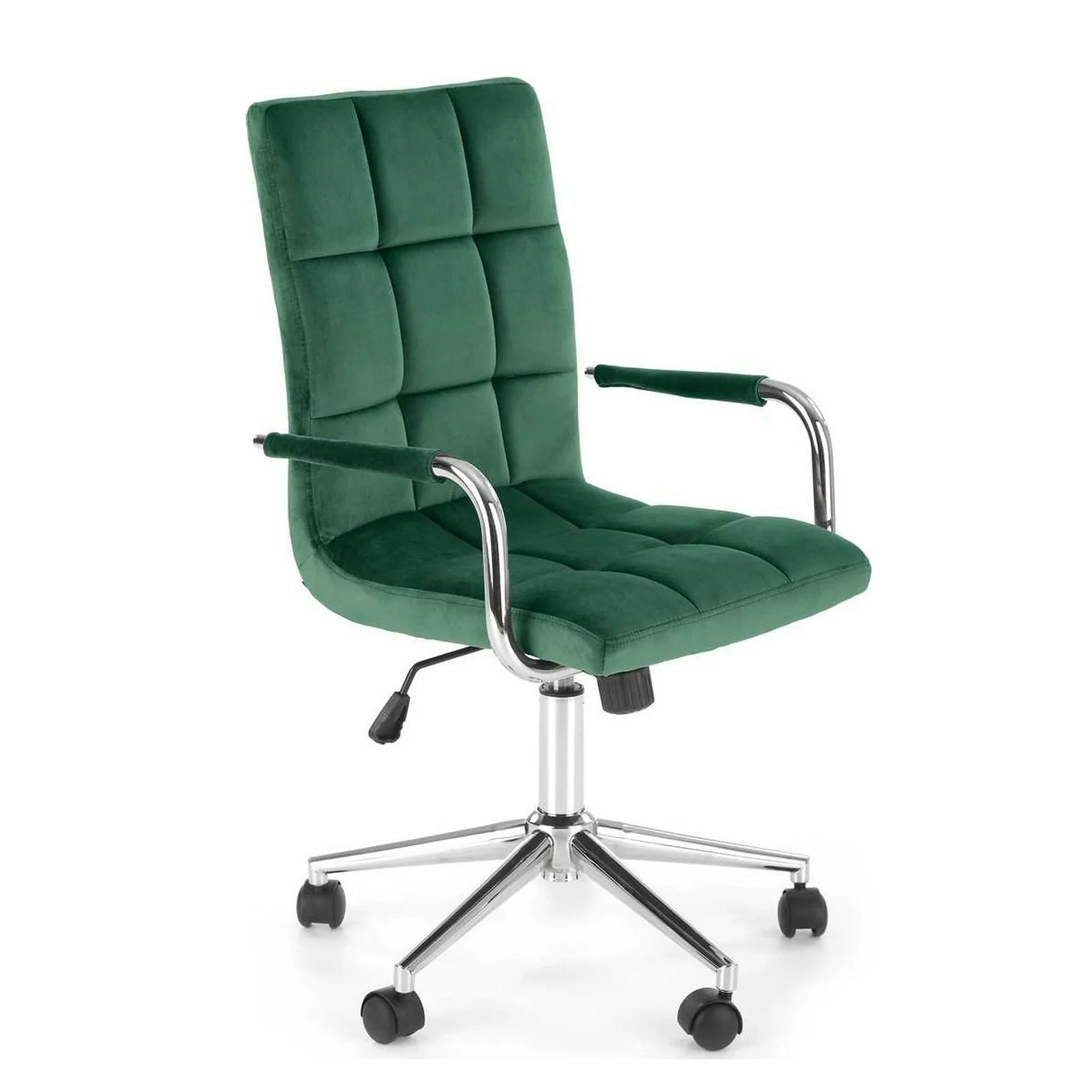 Scaun birou GONZO 4, verde, stofa catifelata, 60x53x93/105 cm