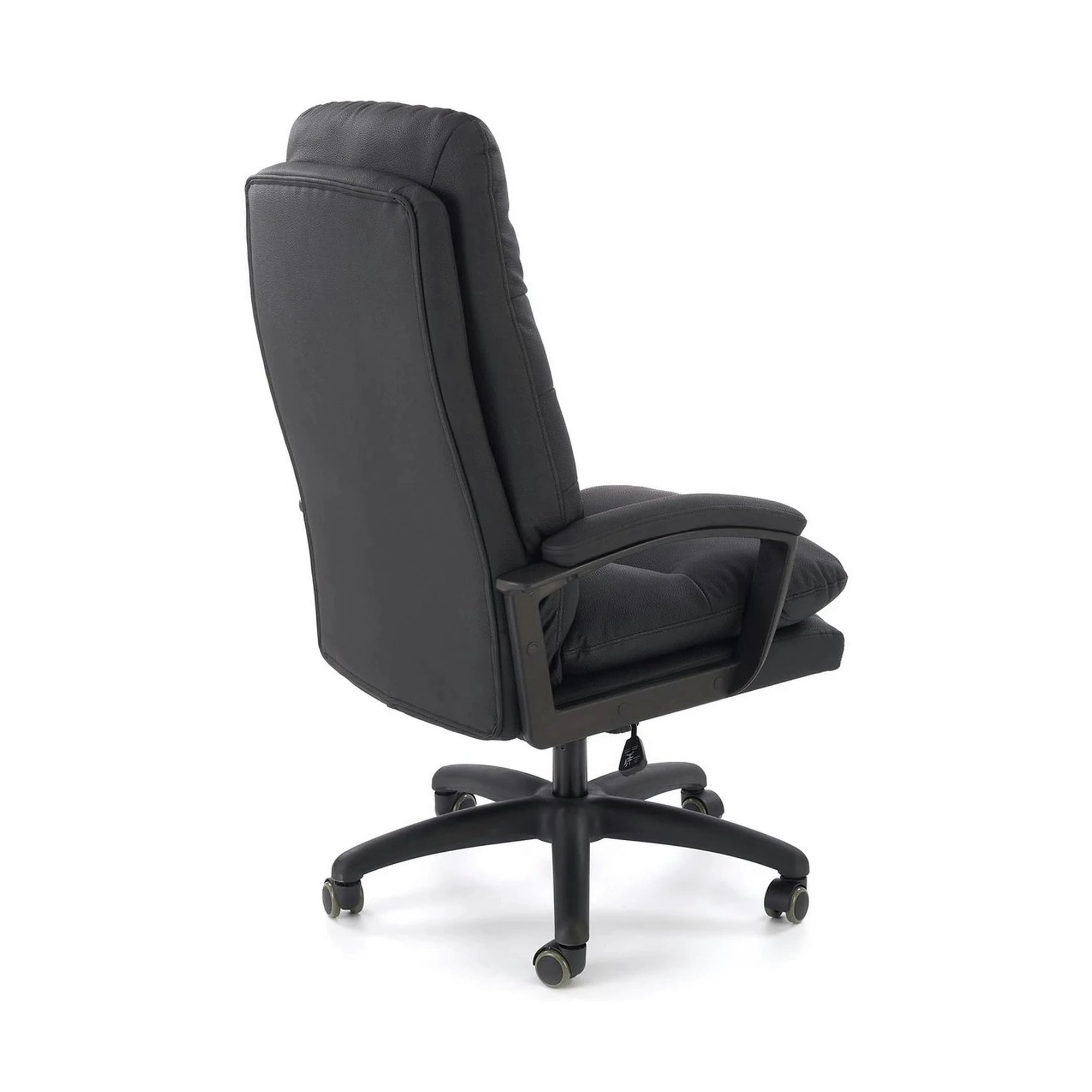 Scaun birou HARBOR, negru, piele ecologica, 65x72x112-118 cm