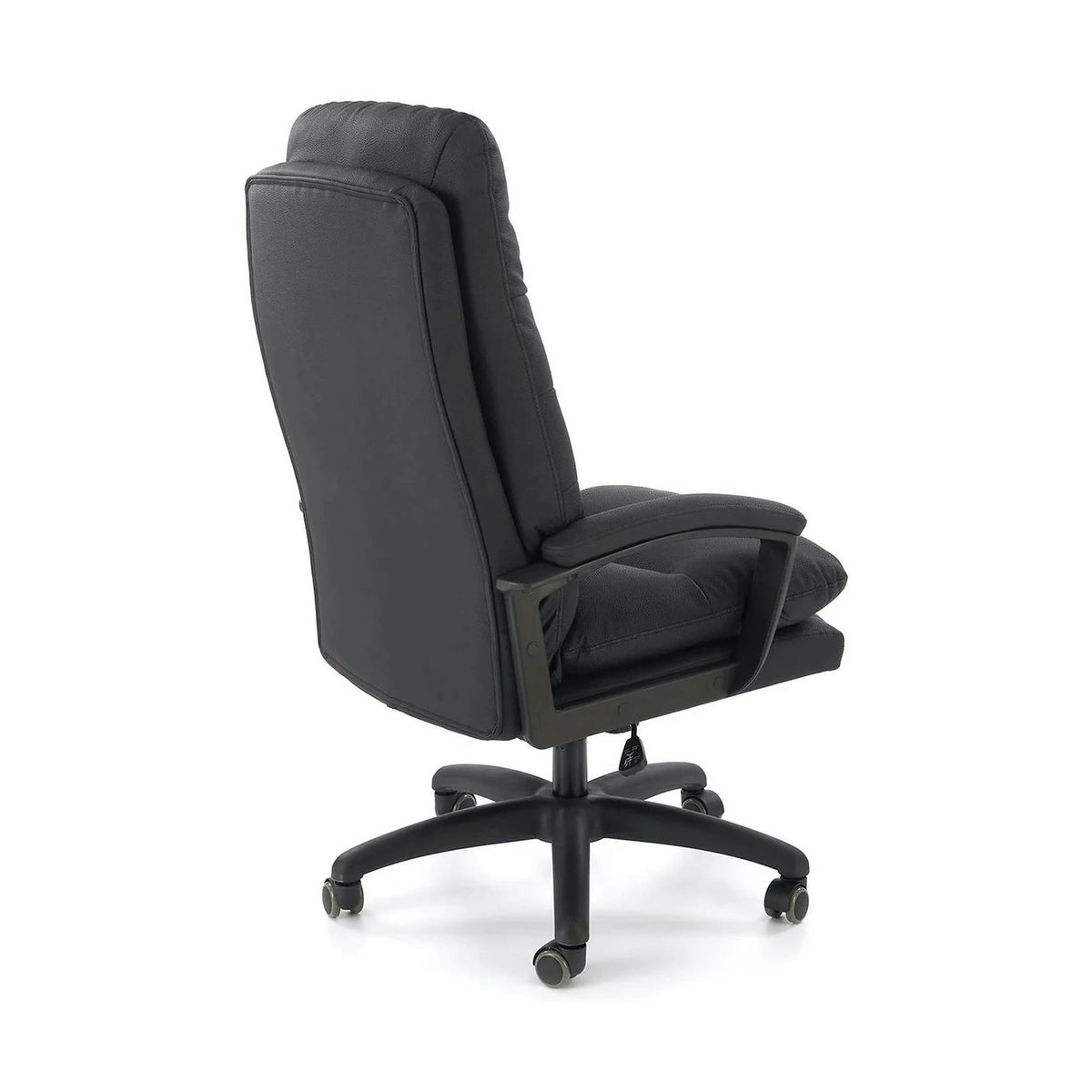 Scaun birou HARBOR, negru, piele ecologica, 65x72x112-118 cm