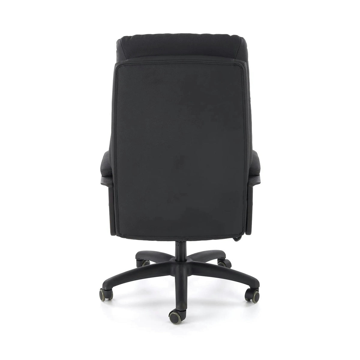 Scaun birou HARBOR, negru, piele ecologica, 65x72x112-118 cm