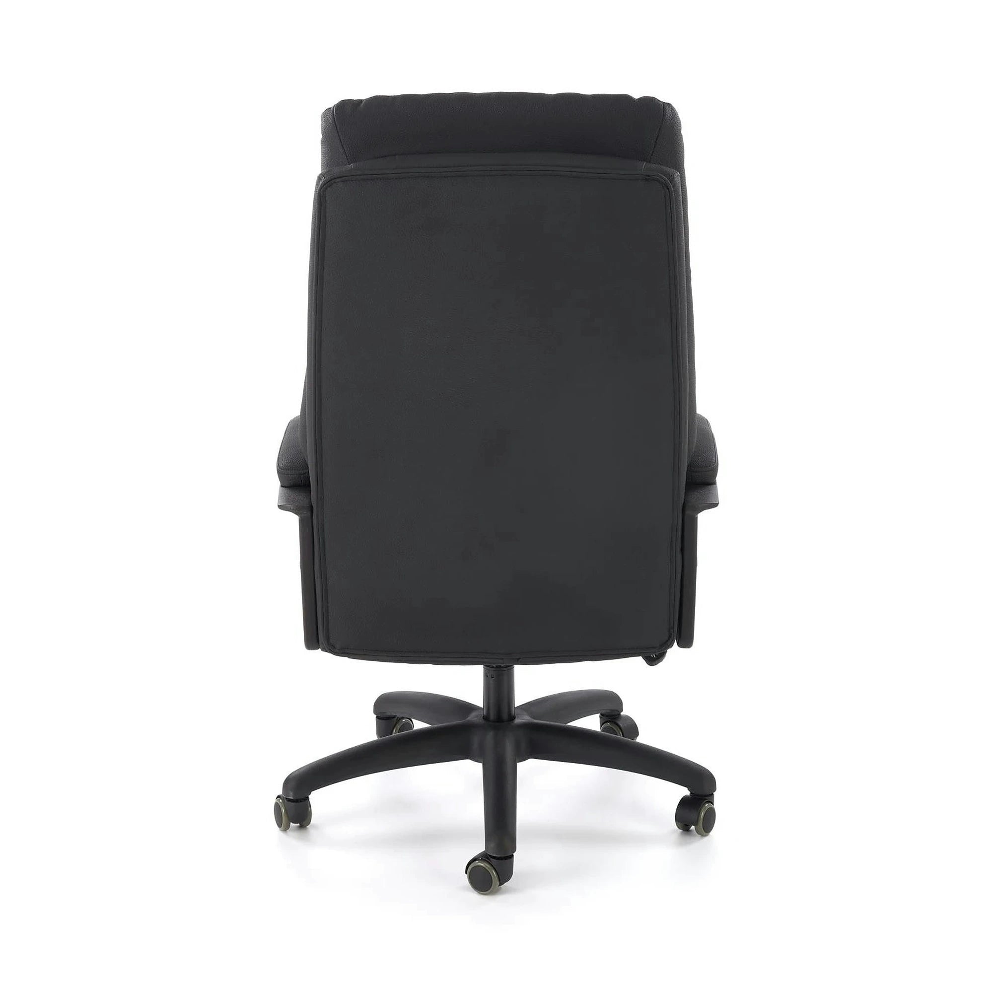 Scaun birou HARBOR, negru, piele ecologica, 65x72x112-118 cm