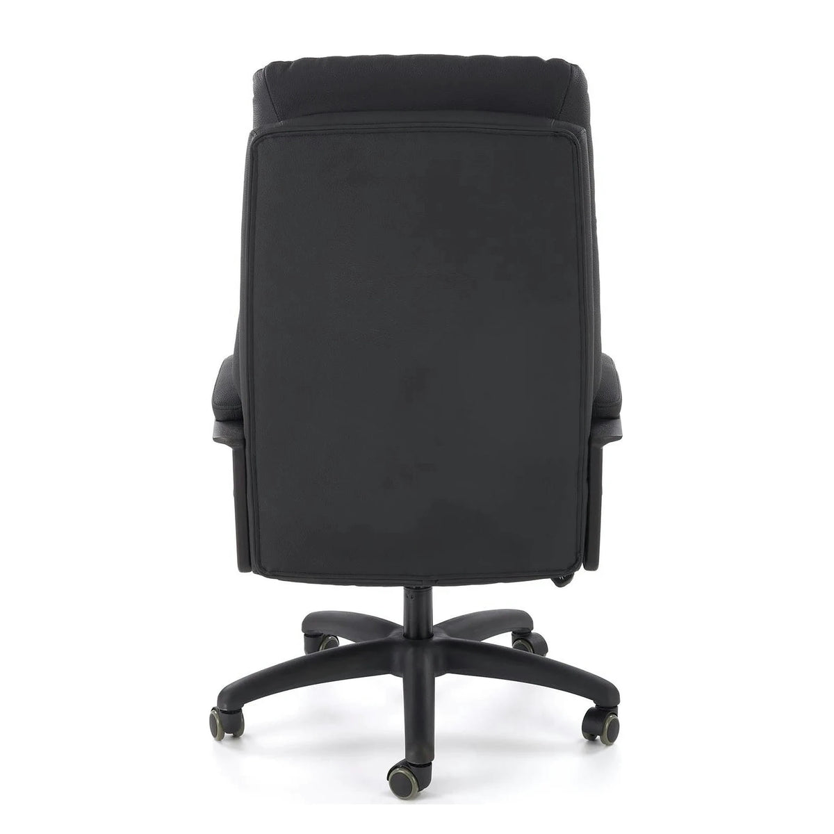 Scaun birou HARBOR, negru, piele ecologica, 65x72x112-118 cm