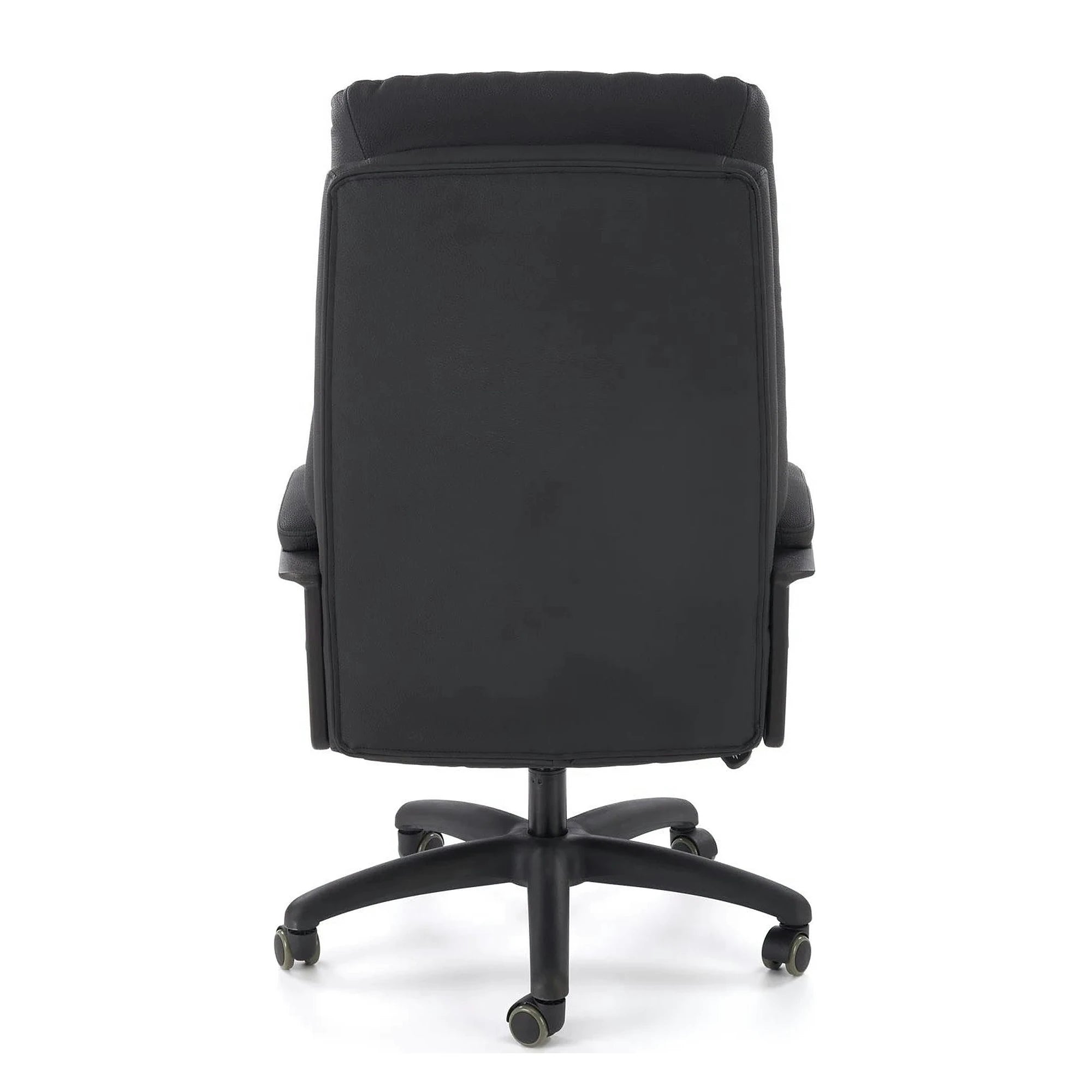 Scaun birou HARBOR, negru, piele ecologica, 65x72x112-118 cm