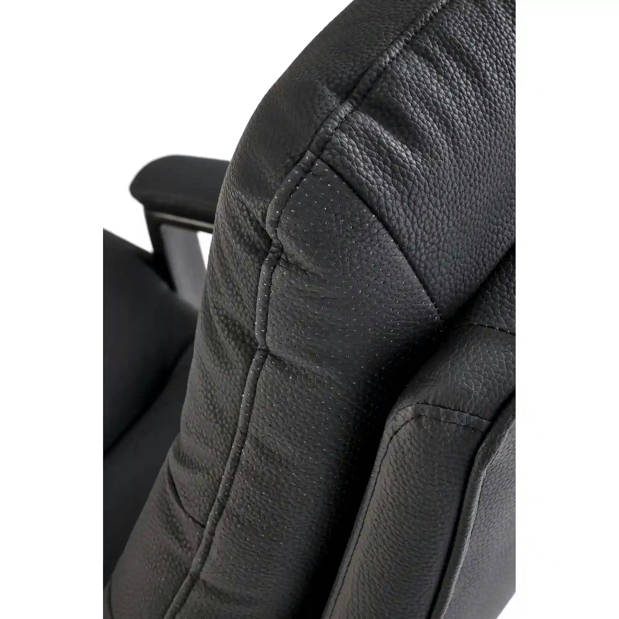Scaun birou HARBOR, negru, piele ecologica, 65x72x112-118 cm