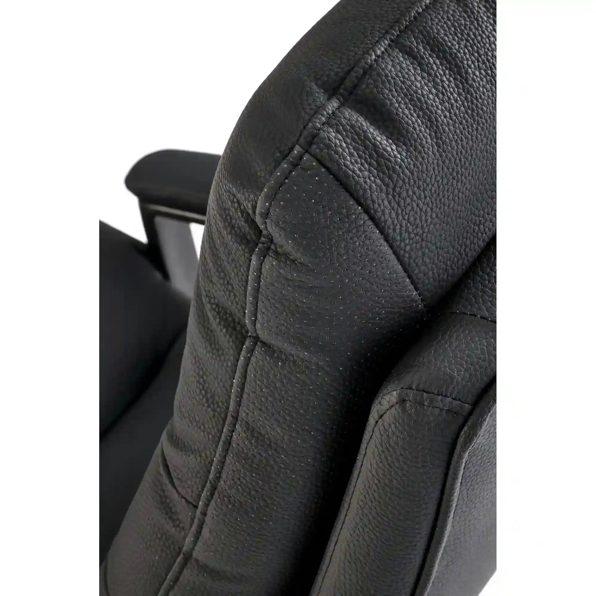 Scaun birou HARBOR, negru, piele ecologica, 65x72x112-118 cm