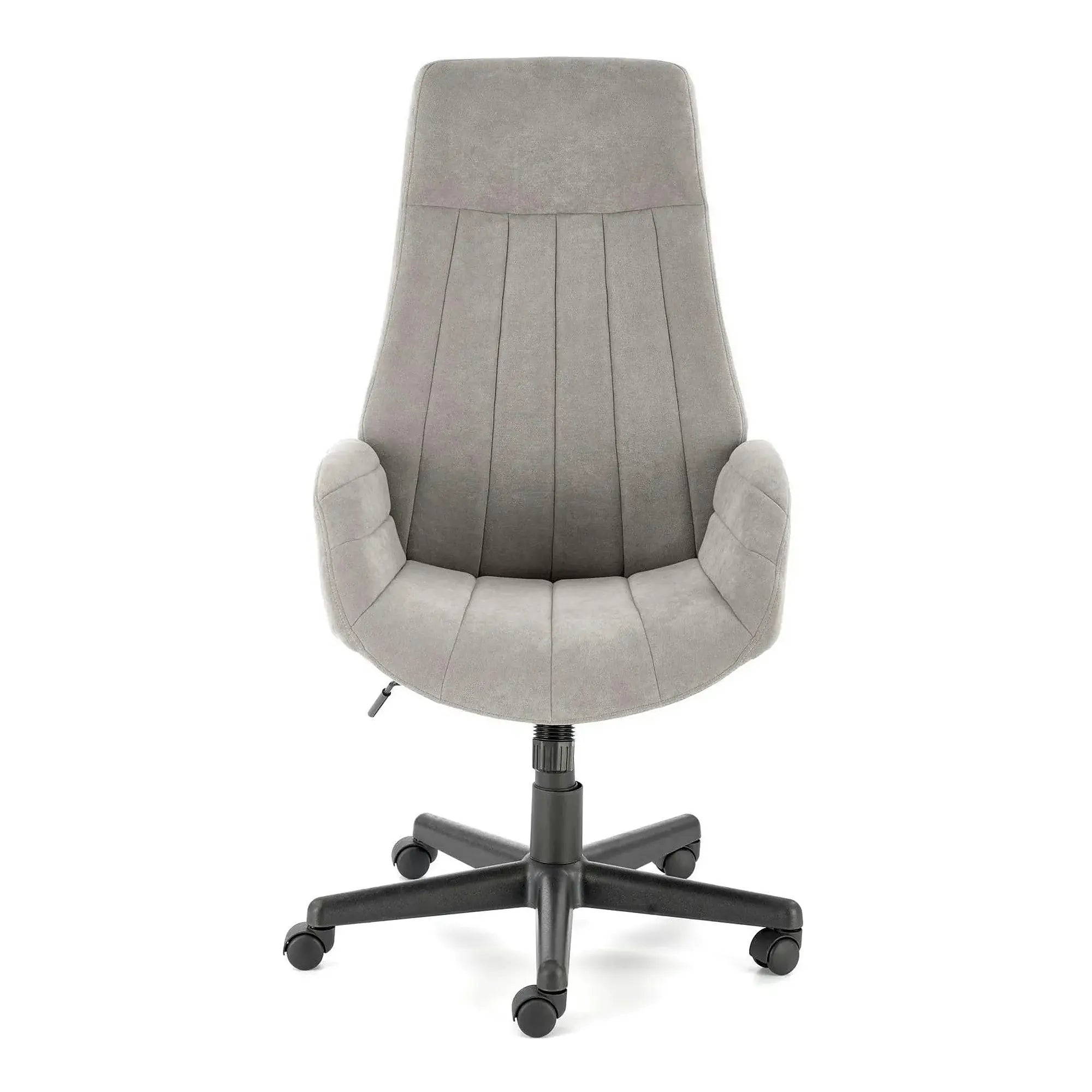 Scaun birou HARPER, gri/negru, stofa clasica/metal, 62x70x113/123 cm