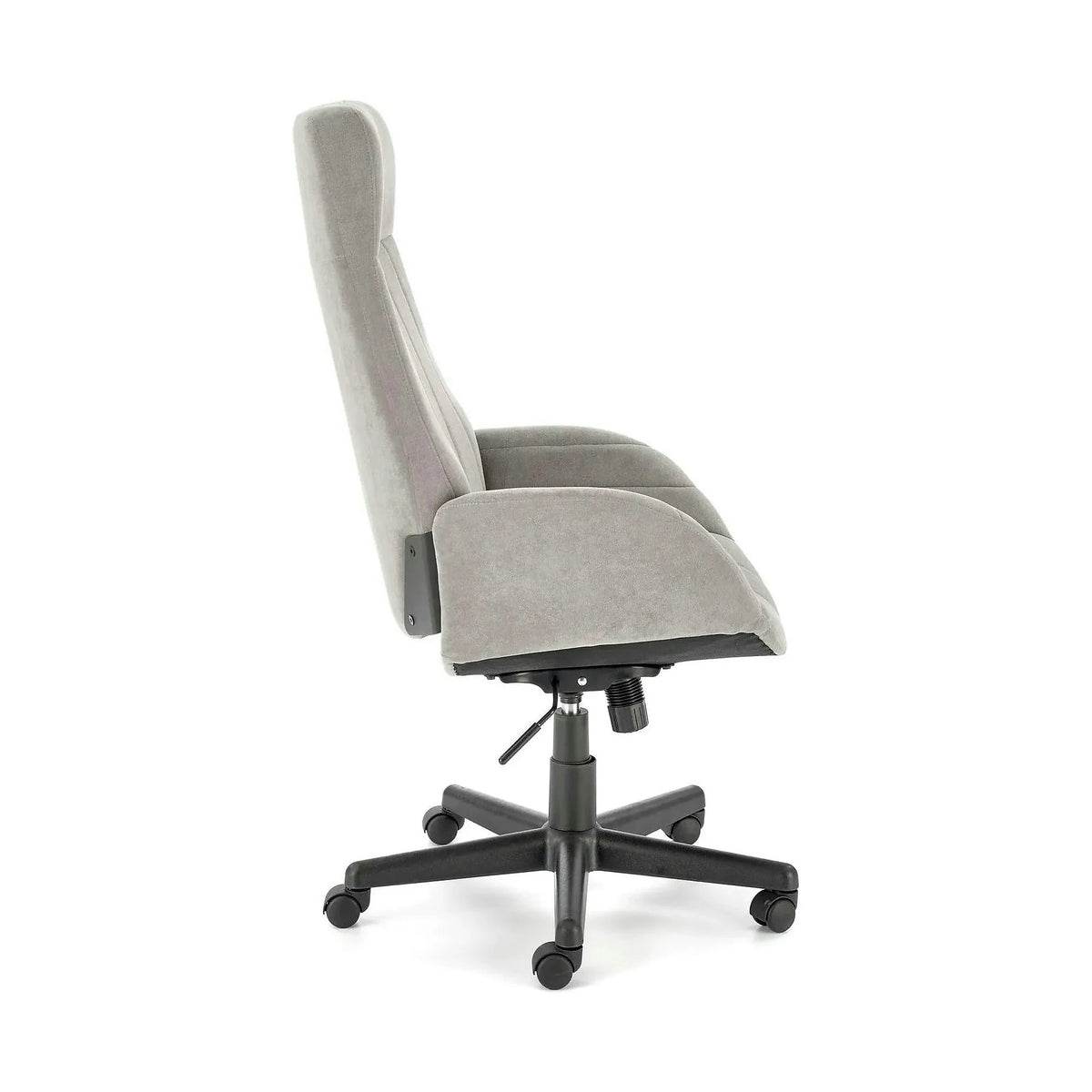 Scaun birou HARPER, gri/negru, stofa clasica/metal, 62x70x113/123 cm