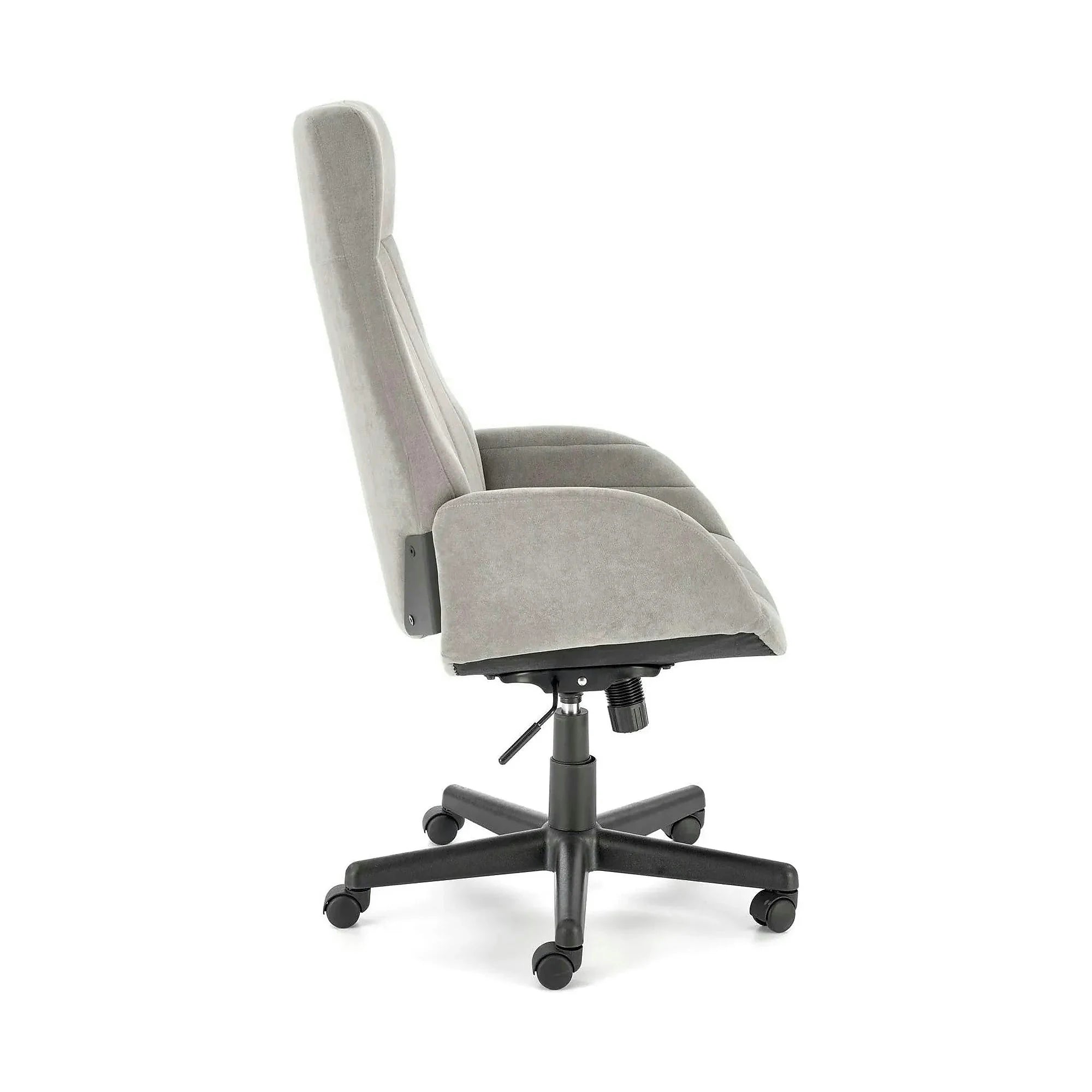 Scaun birou HARPER, gri/negru, stofa clasica/metal, 62x70x113/123 cm