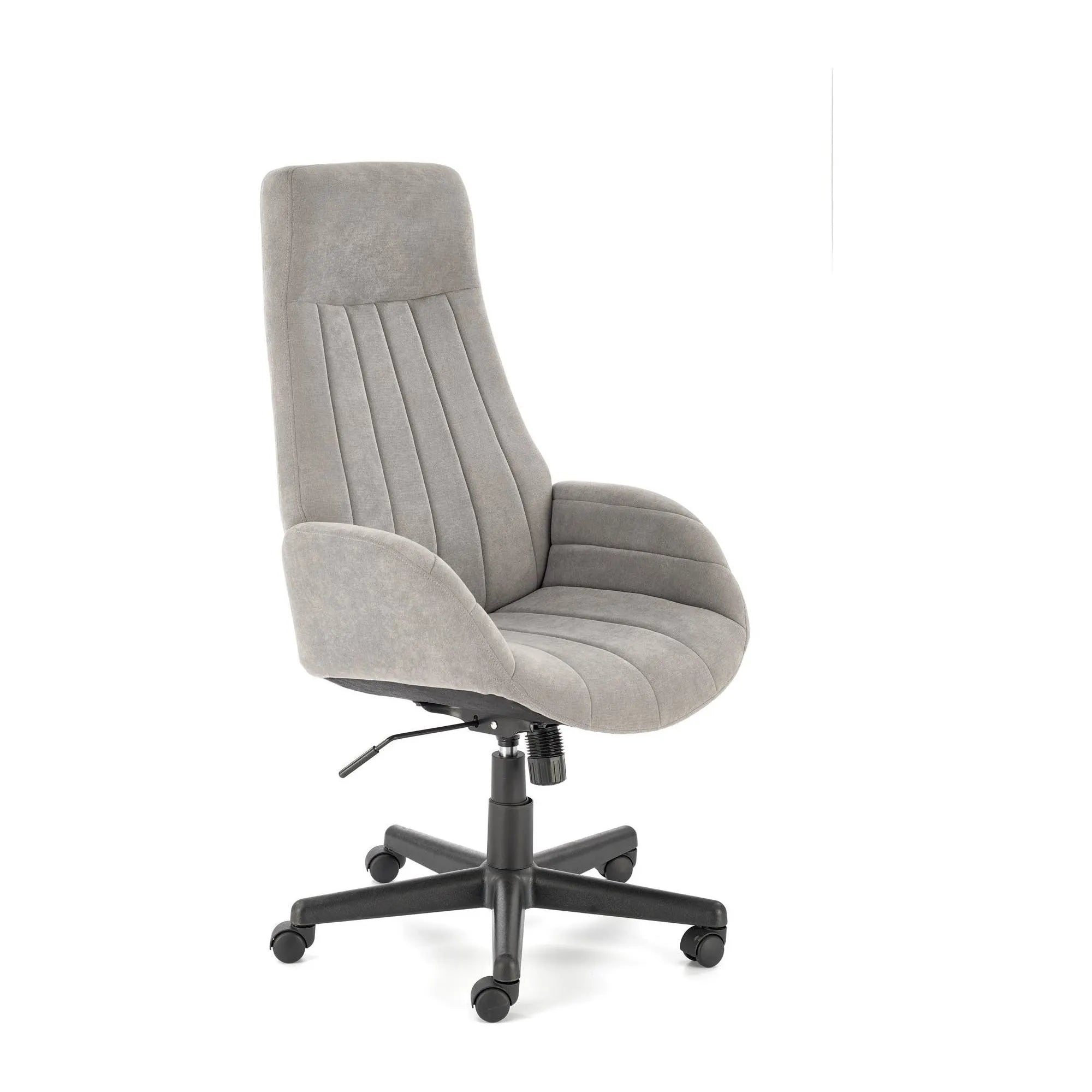 Scaun birou HARPER, gri/negru, stofa clasica/metal, 62x70x113/123 cm