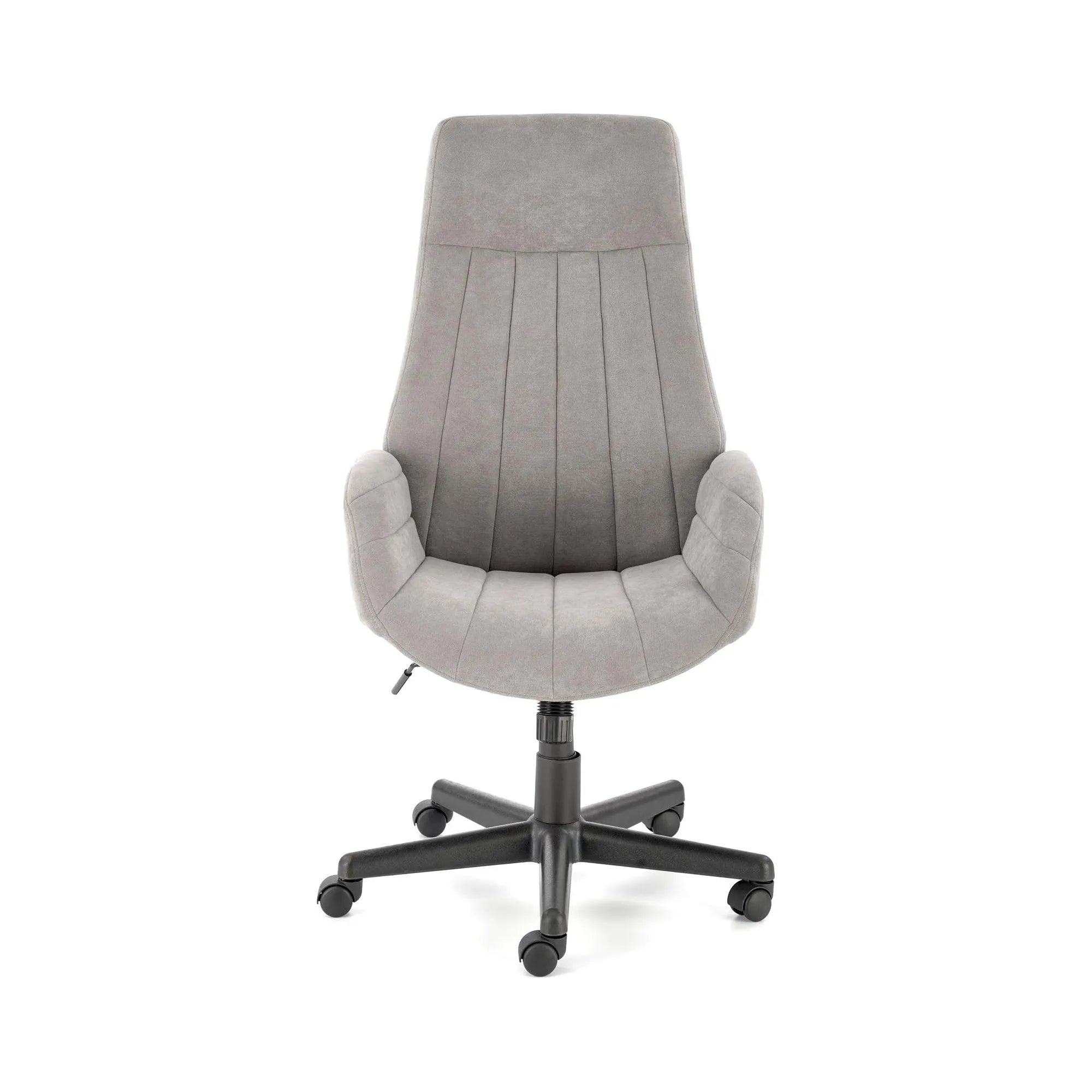 Scaun birou HARPER, gri/negru, stofa clasica/metal, 62x70x113/123 cm