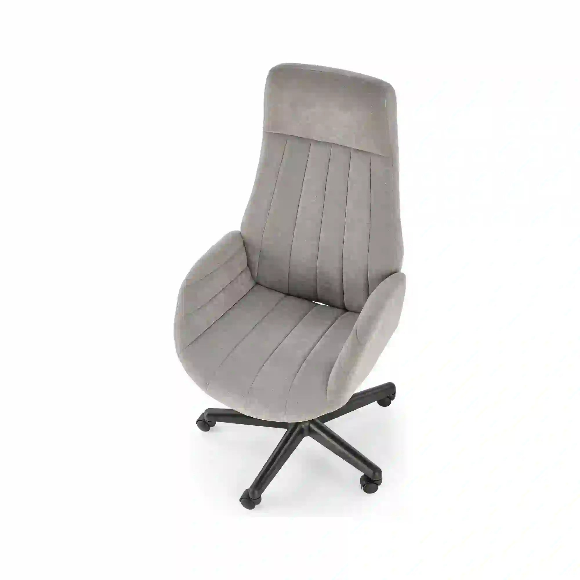 Scaun birou HARPER, gri/negru, stofa clasica/metal, 62x70x113/123 cm