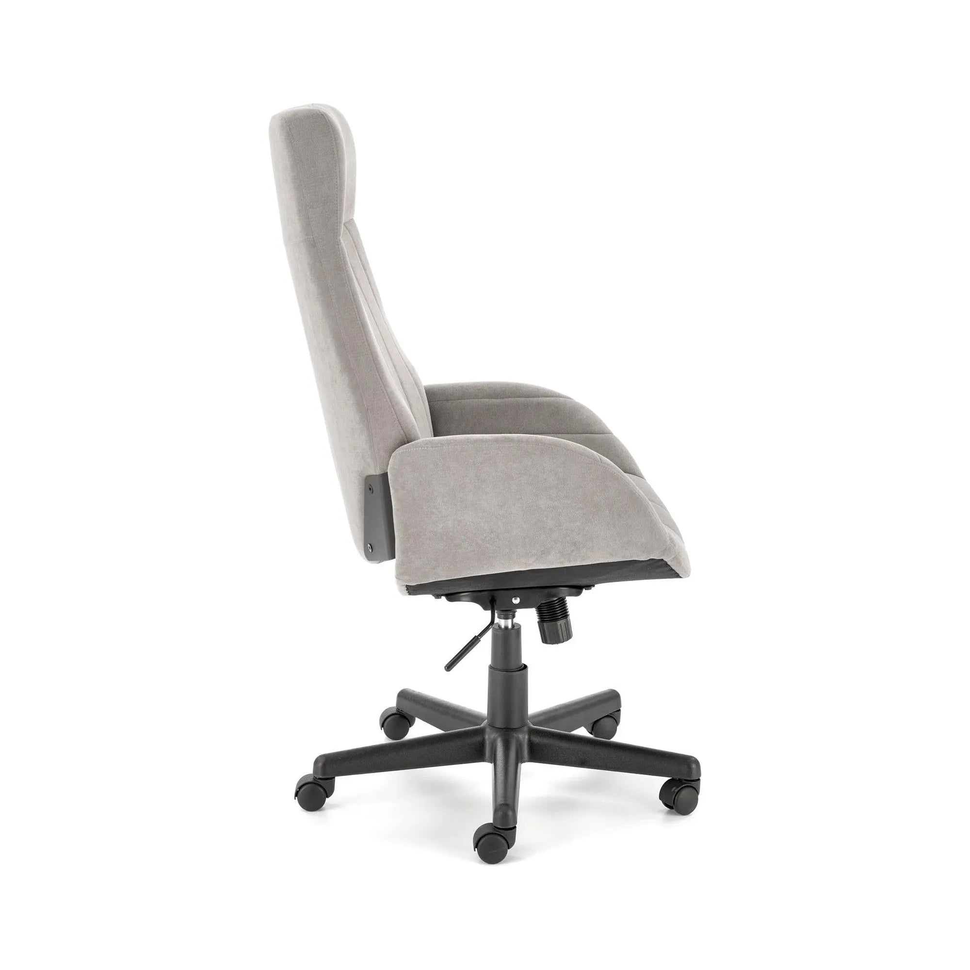 Scaun birou HARPER, gri/negru, stofa clasica/metal, 62x70x113/123 cm