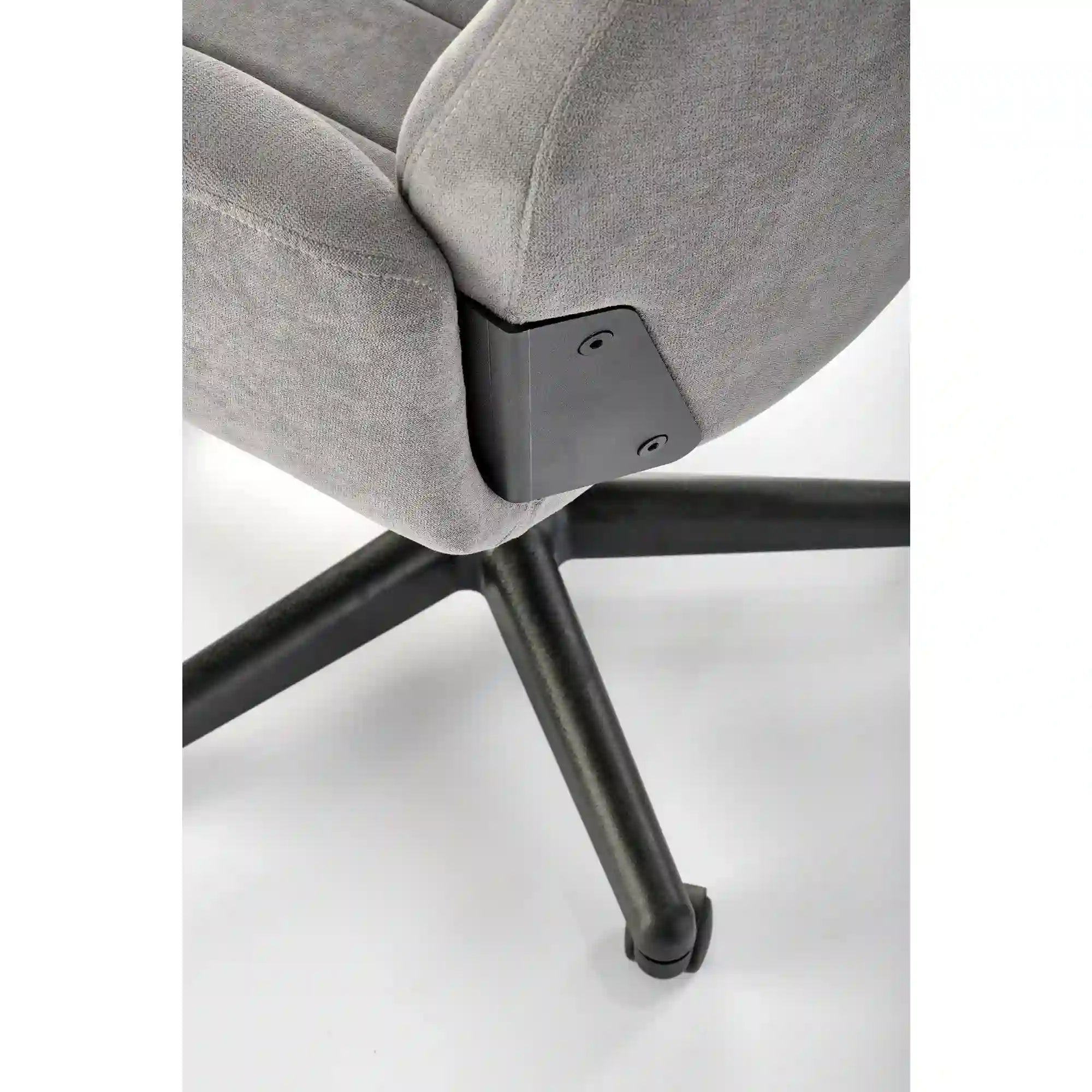 Scaun birou HARPER, gri/negru, stofa clasica/metal, 62x70x113/123 cm