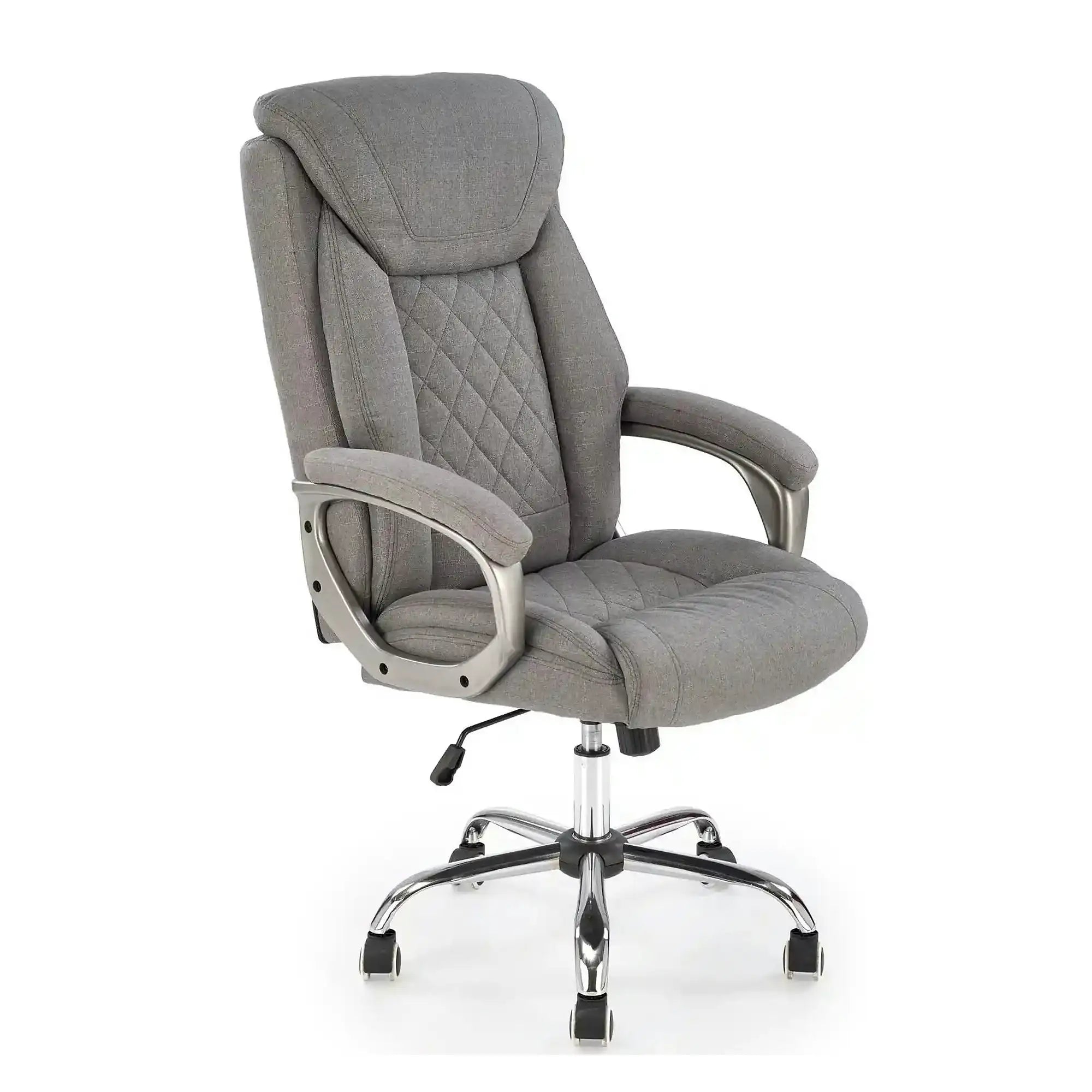Scaun birou HELDER 2, gri, stofa clasica/metal, 66x71x113/120 cm