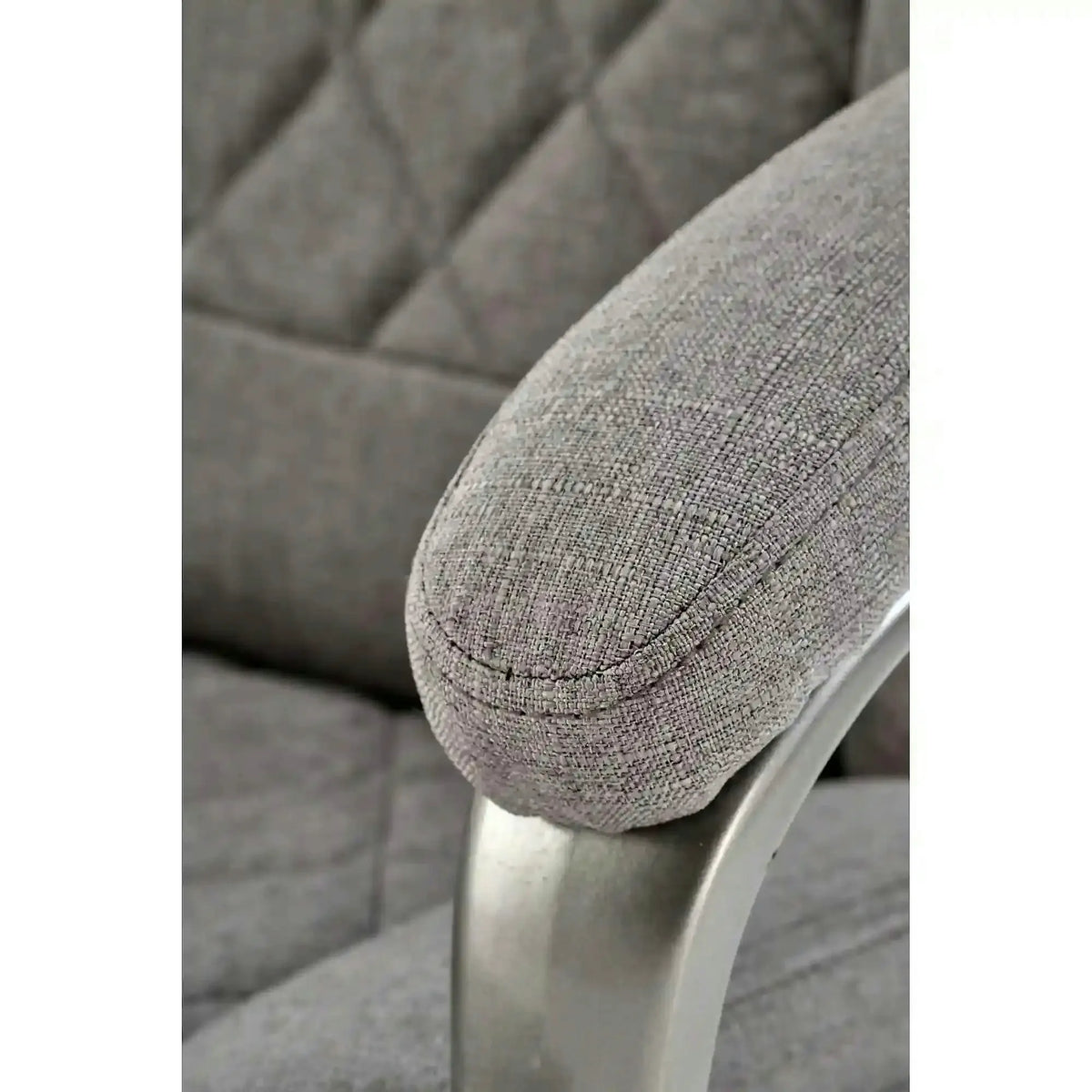 Scaun birou HELDER 2, gri, stofa clasica/metal, 66x71x113/120 cm
