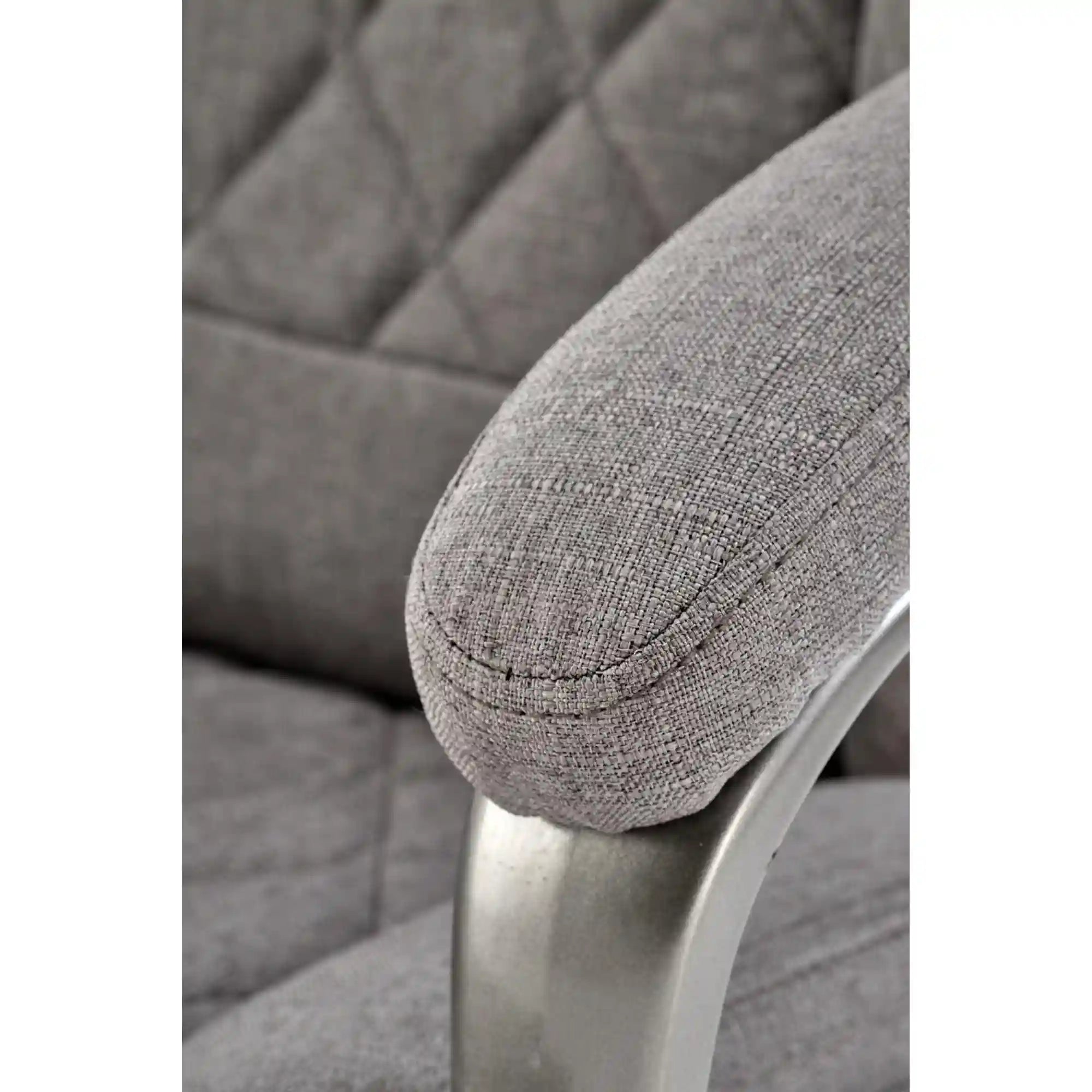 Scaun birou HELDER 2, gri, stofa clasica/metal, 66x71x113/120 cm