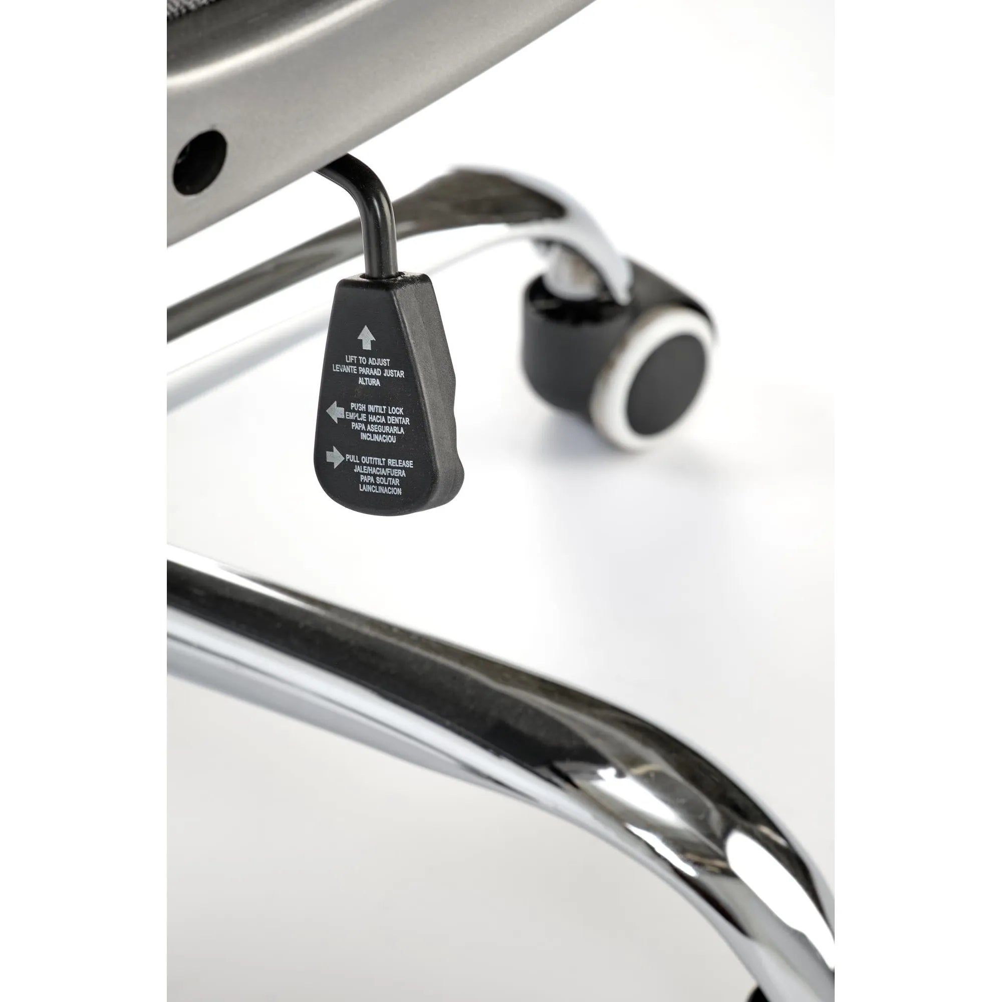 Scaun birou HELDER 2, gri, stofa clasica/metal, 66x71x113/120 cm