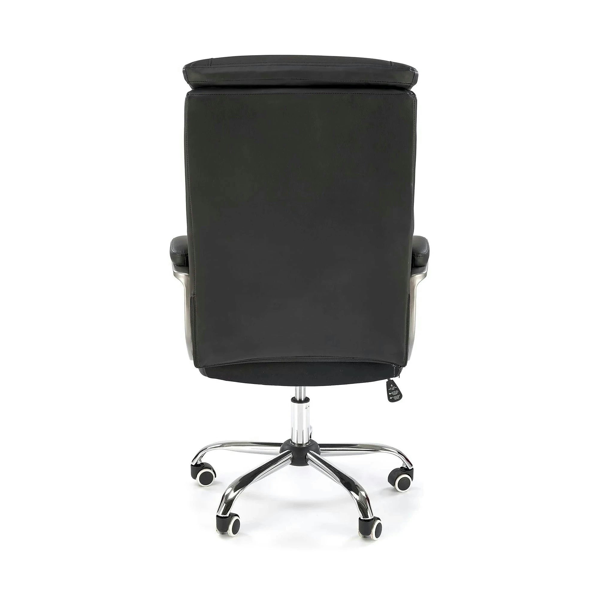 Scaun birou HELDER, negru, piele ecologica/metal, 66x71x113/120 cm