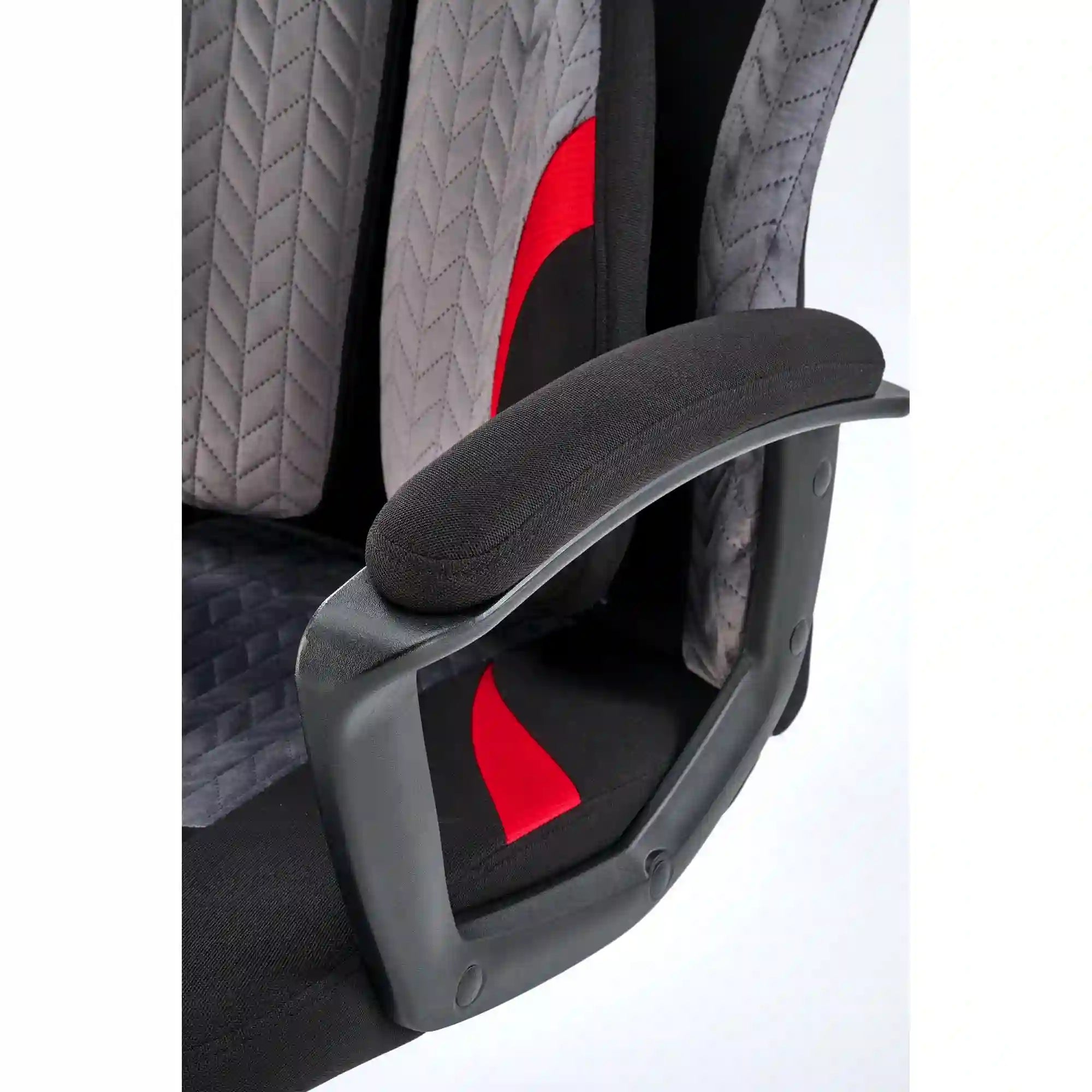 Scaun birou JENSEN, negru/gri, stofa/polipropilena, 65x70x115/125 cm