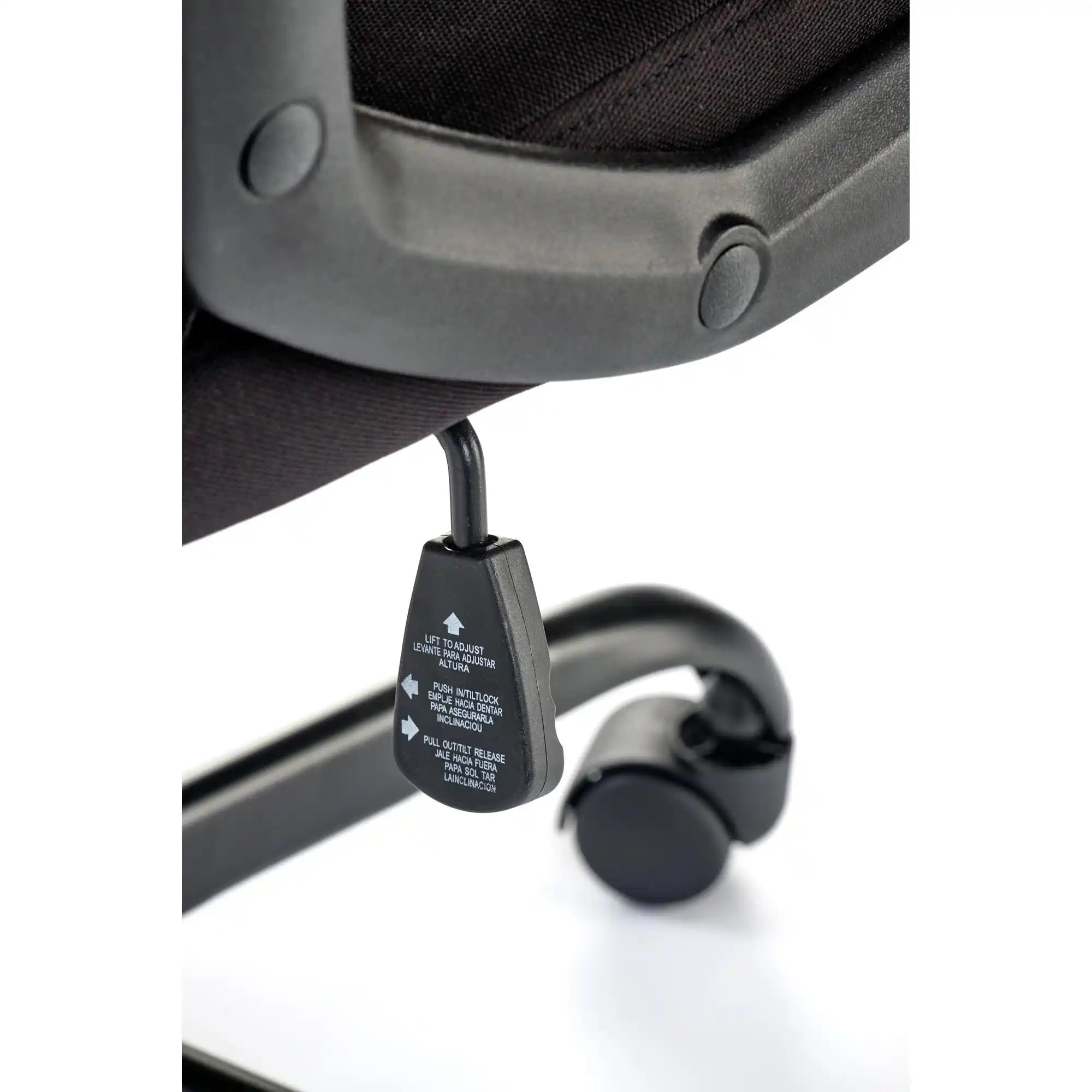 Scaun birou JENSEN, negru/gri, stofa/polipropilena, 65x70x115/125 cm