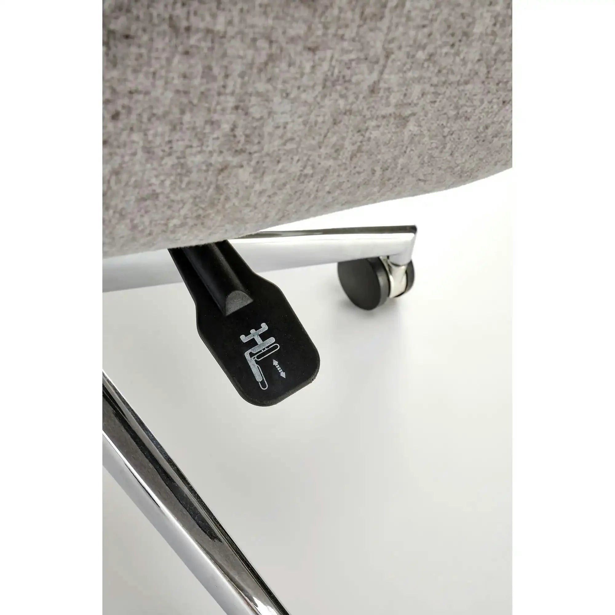Scaun birou KEVIN, gri deschis, stofa clasica/metal, 74x68x118/125 cm