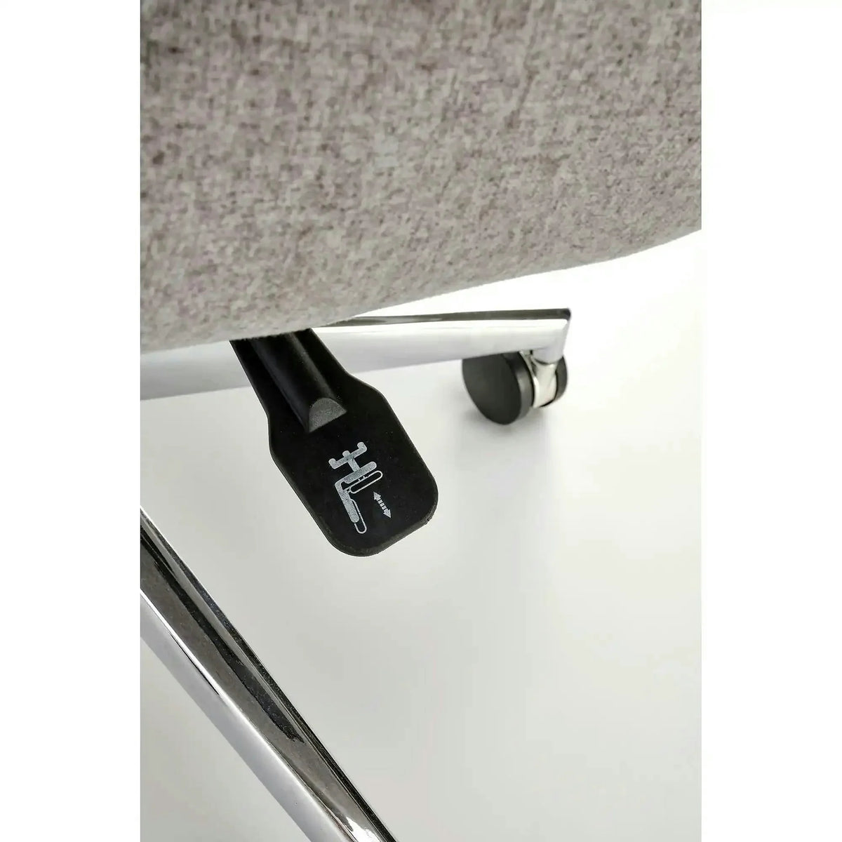 Scaun birou KEVIN, gri deschis, stofa clasica/metal, 74x68x118/125 cm