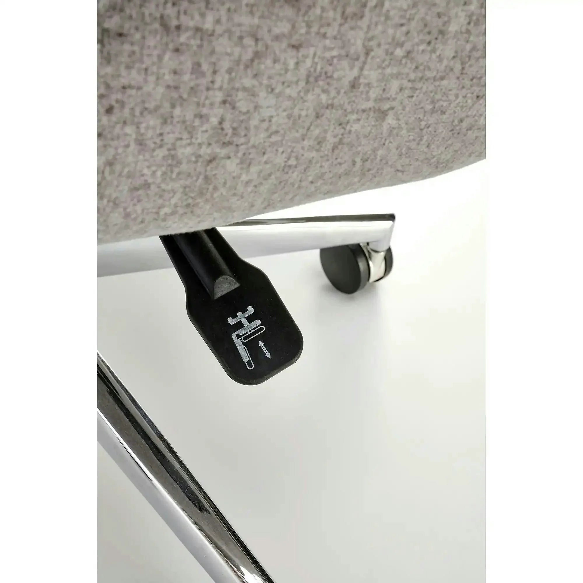 Scaun birou KEVIN, gri deschis, stofa clasica/metal, 74x68x118/125 cm