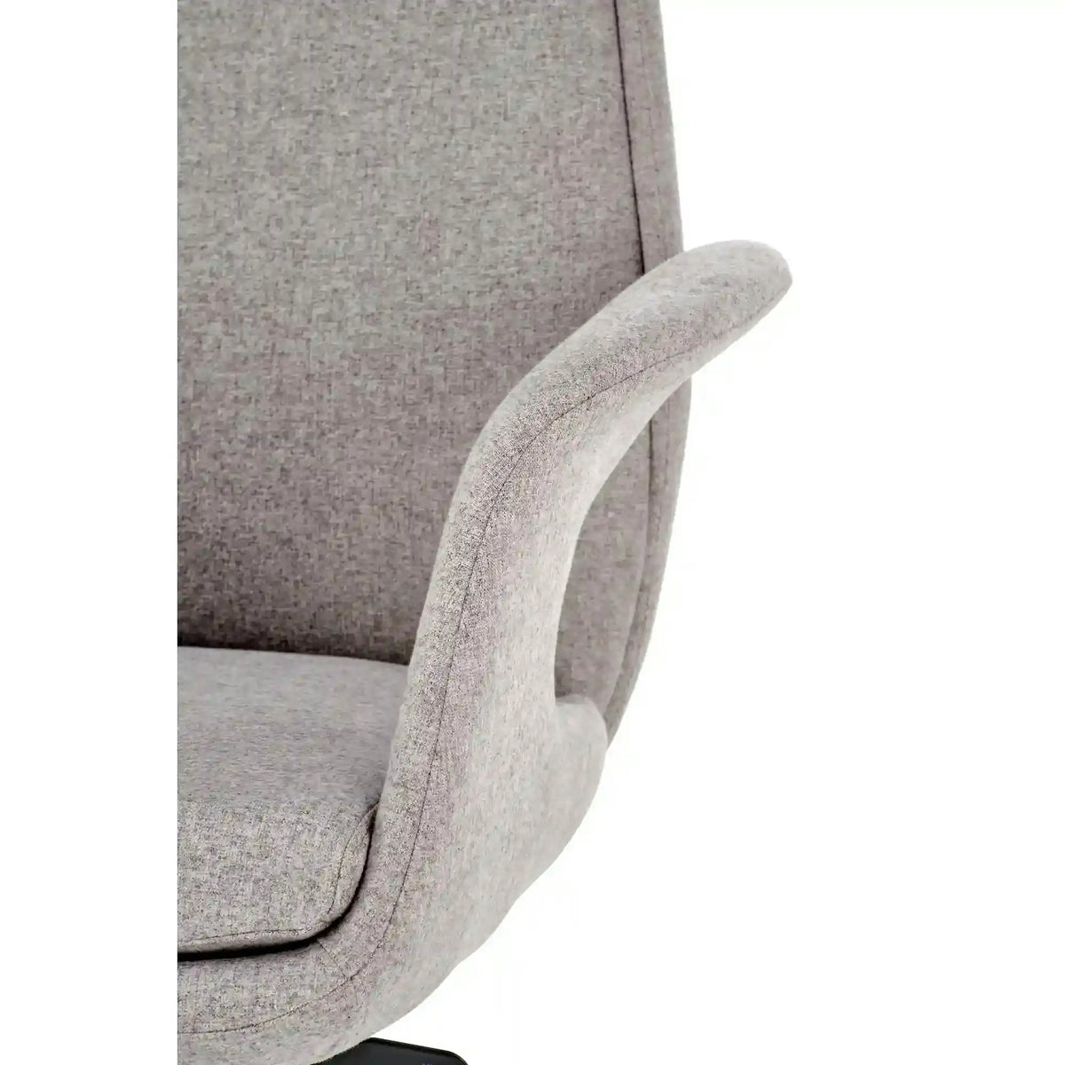 Scaun birou KEVIN, gri deschis, stofa clasica/metal, 74x68x118/125 cm