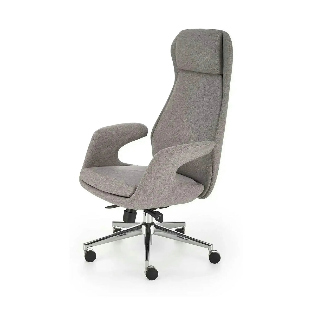 Scaun birou KEVIN, gri deschis, stofa clasica/metal, 74x68x118/125 cm