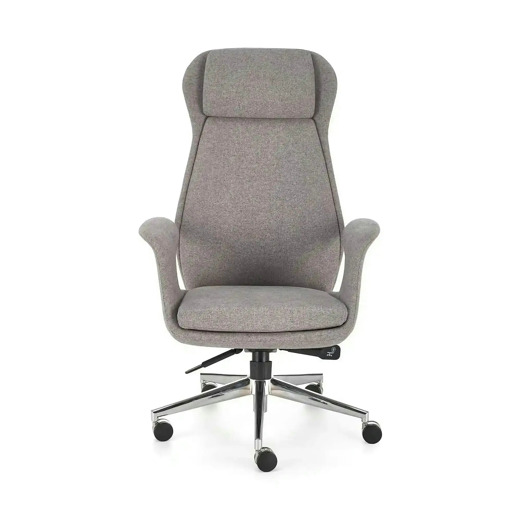 Scaun birou KEVIN, gri deschis, stofa clasica/metal, 74x68x118/125 cm