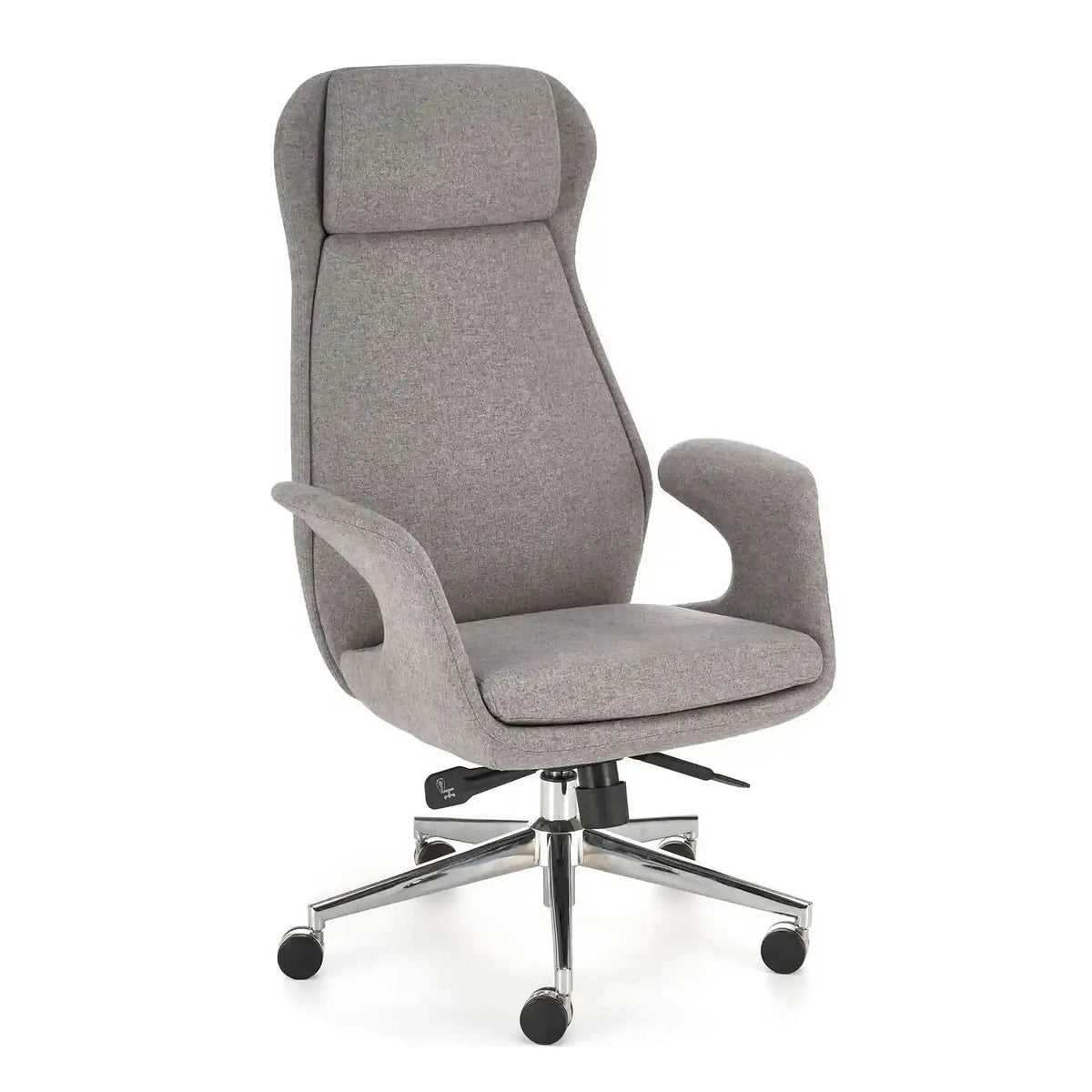 Scaun birou KEVIN, gri deschis, stofa clasica/metal, 74x68x118/125 cm