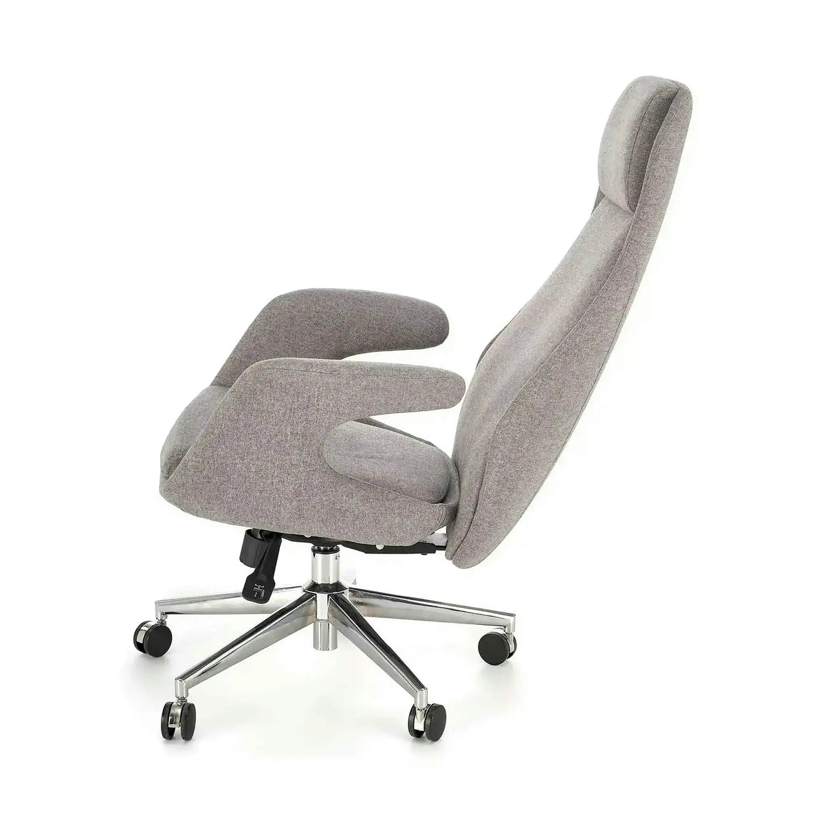 Scaun birou KEVIN, gri deschis, stofa clasica/metal, 74x68x118/125 cm
