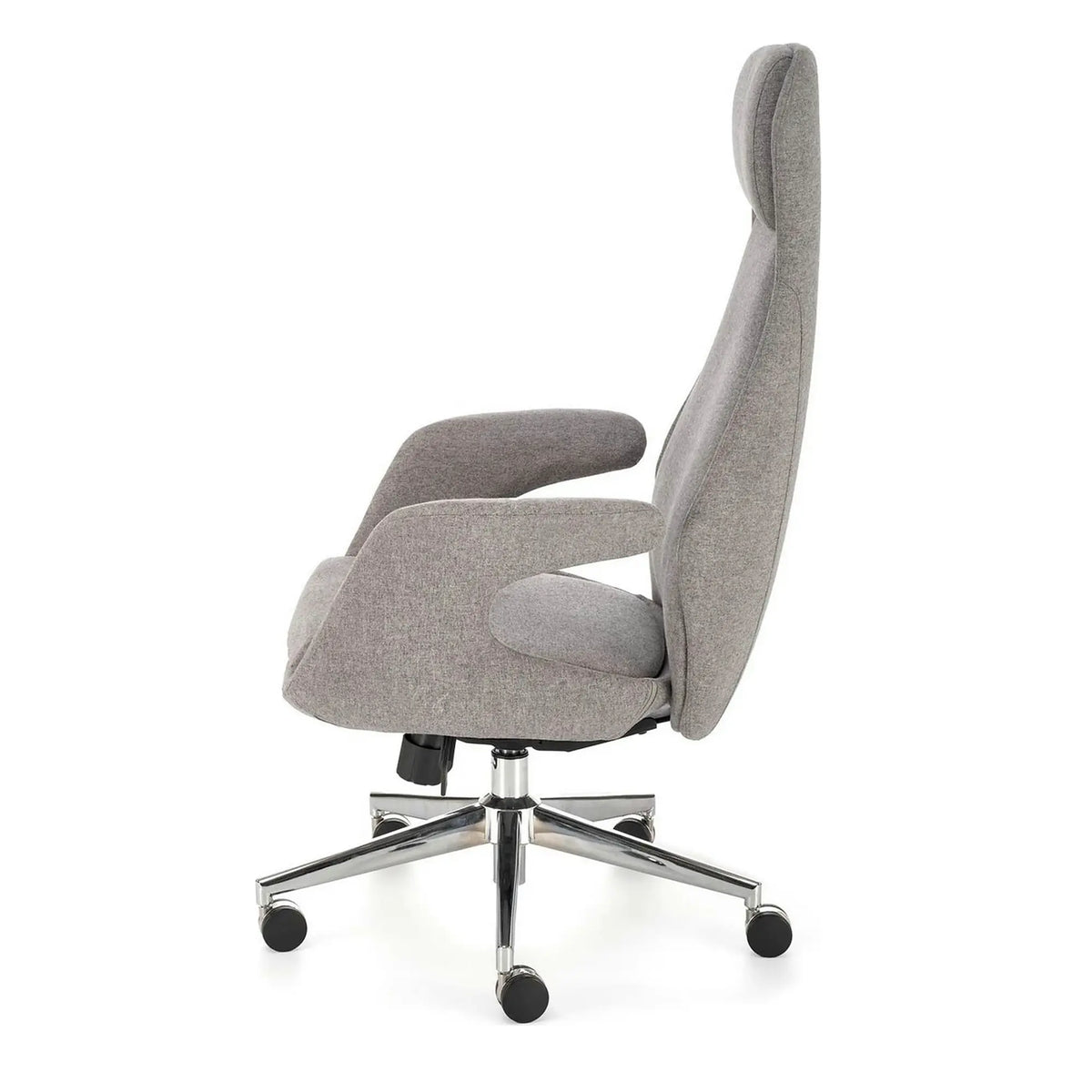 Scaun birou KEVIN, gri deschis, stofa clasica/metal, 74x68x118/125 cm