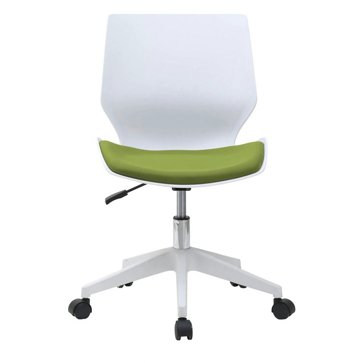 Scaun birou KILI, alb/verde, stofa/plastic, 53x49x82/92 cm