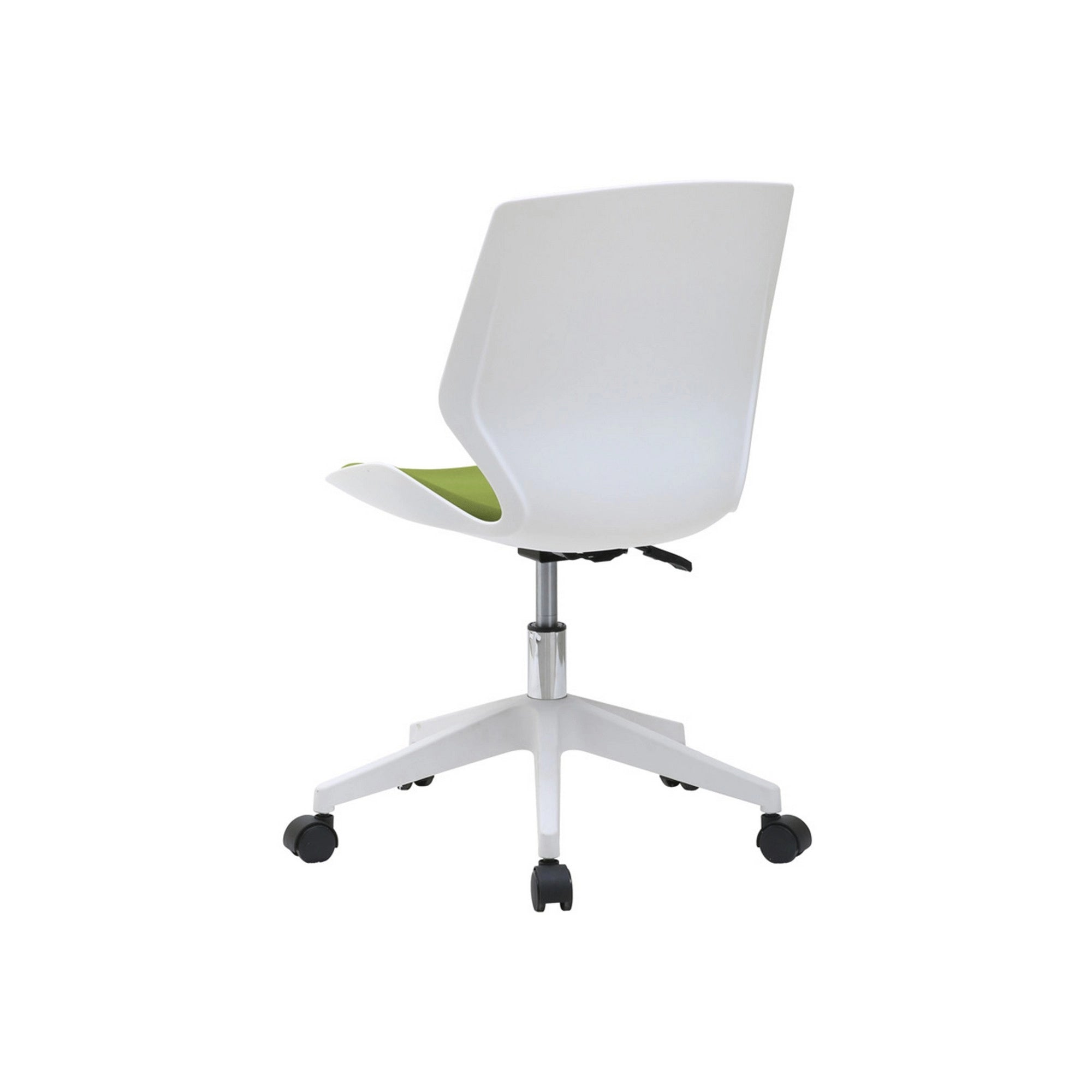 Scaun birou KILI, alb/verde, stofa/plastic, 53x49x82/92 cm