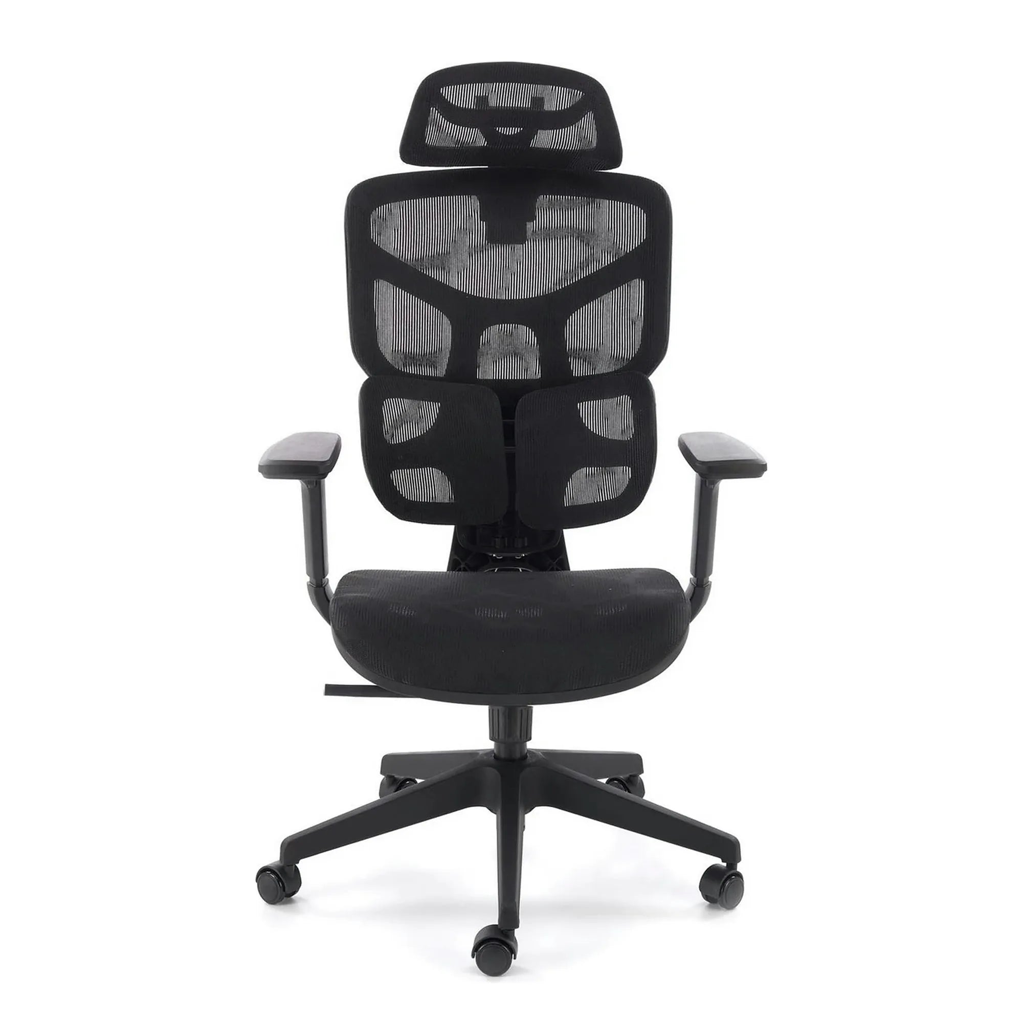 Scaun birou MACAR, negru, stofa clasica/plasa, 71x69x127-133 cm