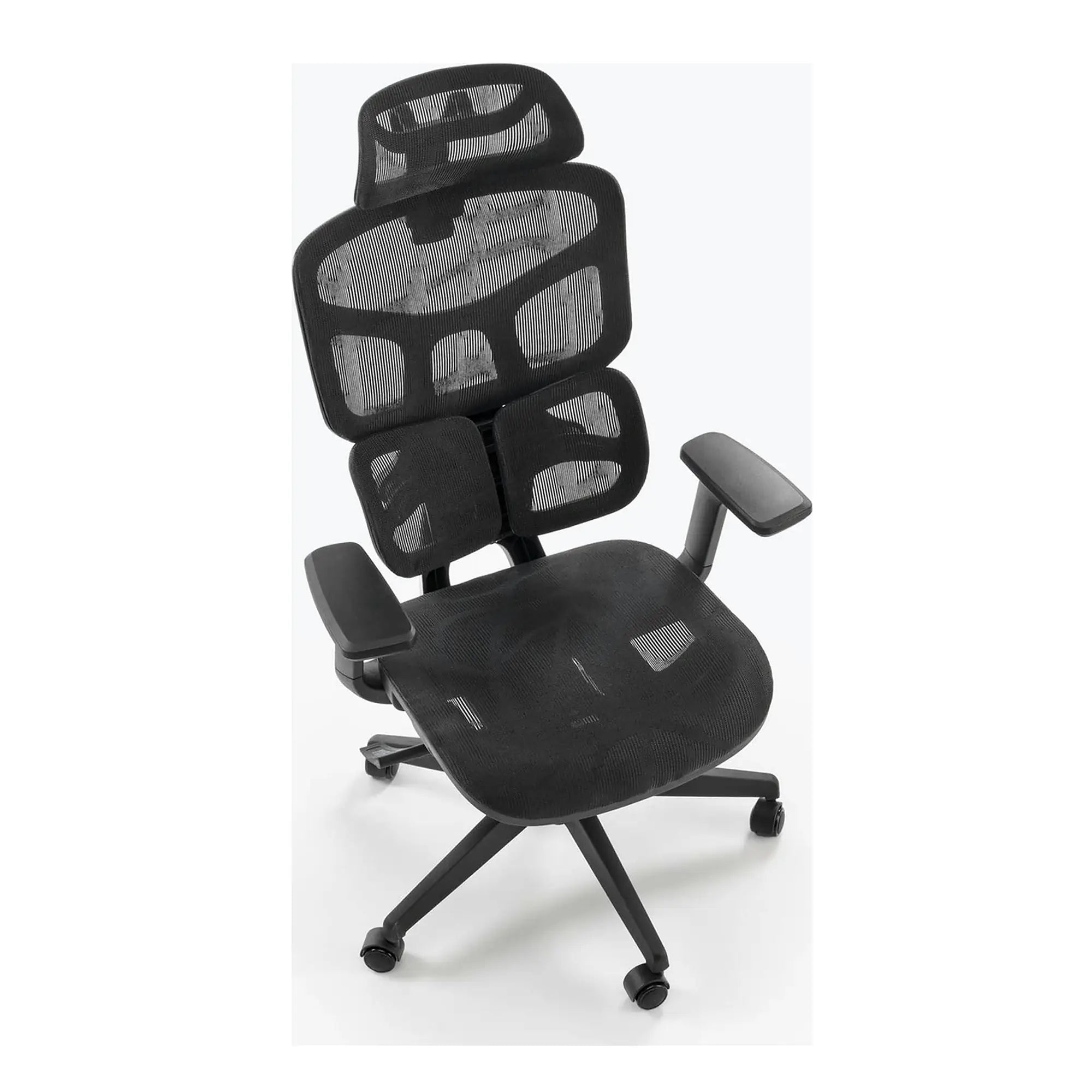 Scaun birou MACAR, negru, stofa clasica/plasa, 71x69x127-133 cm