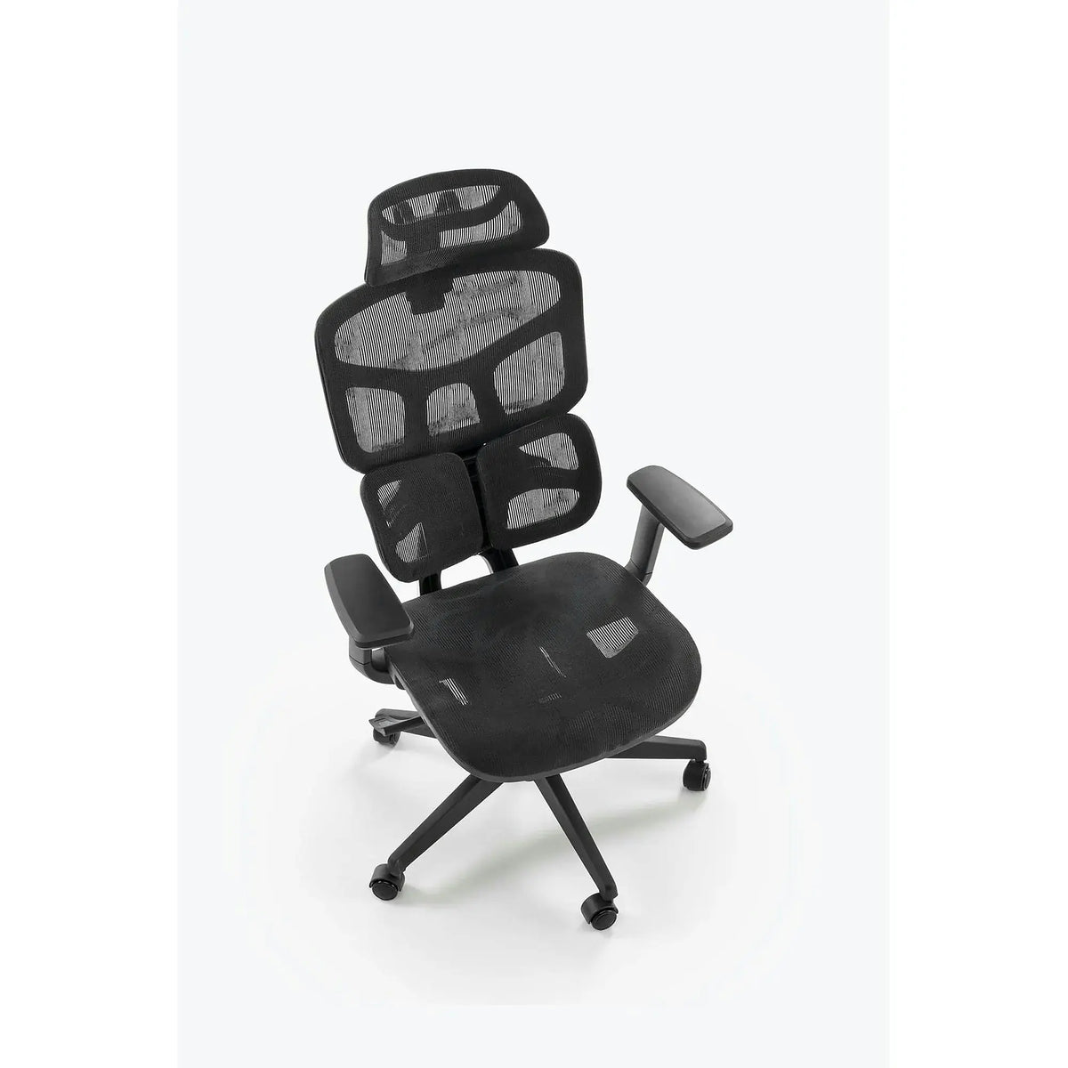 Scaun birou MACAR, negru, stofa clasica/plasa, 71x69x127-133 cm