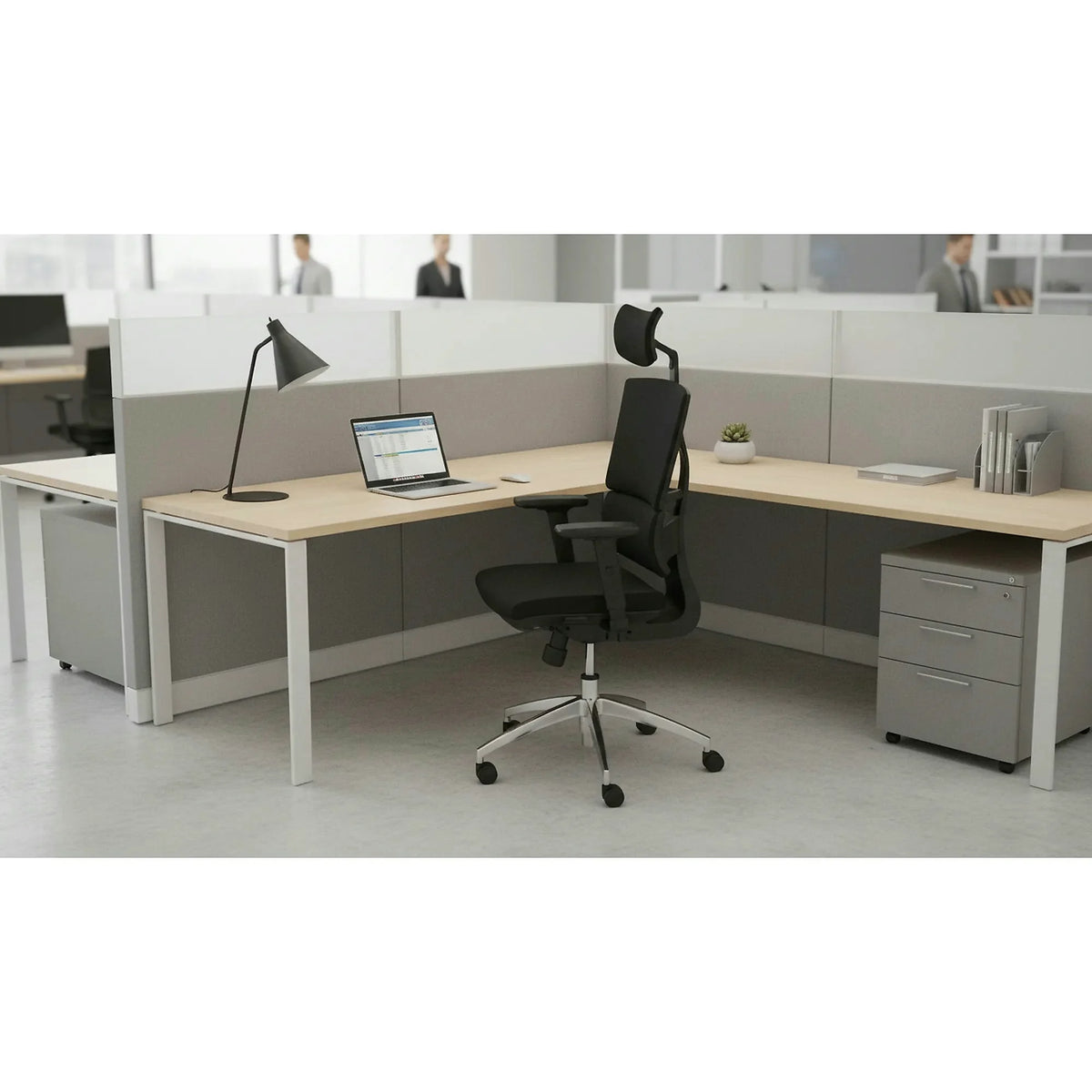 Scaun birou MARCUS, negru, plasa/metal, 65x64x121/140 cm