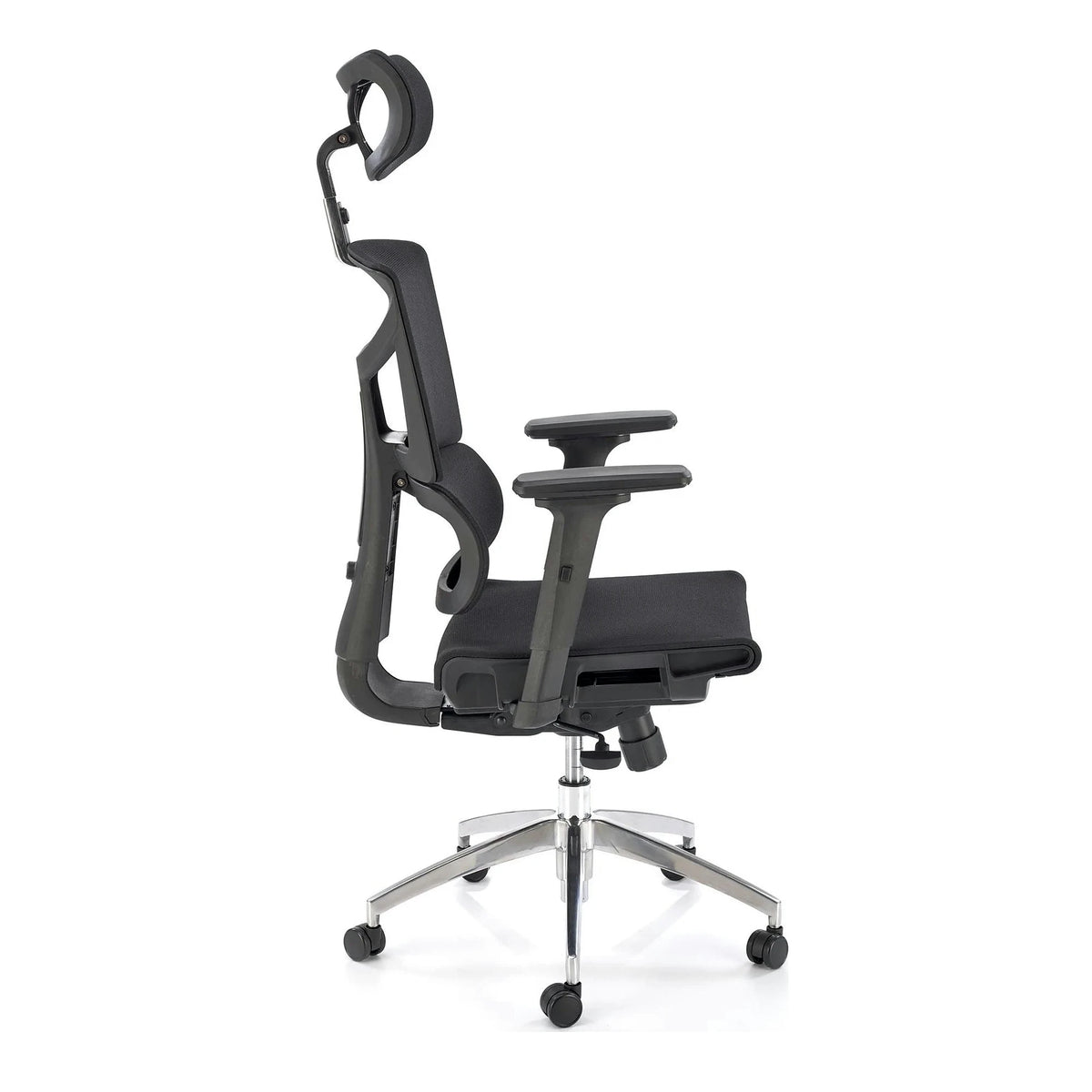 Scaun birou MARCUS, negru, plasa/metal, 65x64x121/140 cm