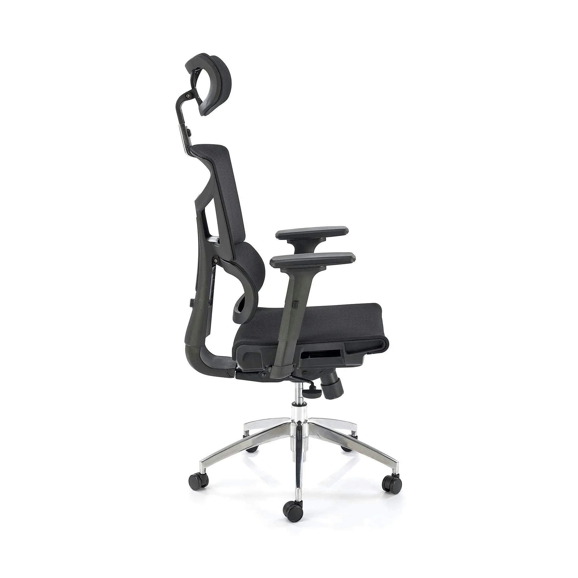 Scaun birou MARCUS, negru, plasa/metal, 65x64x121/140 cm