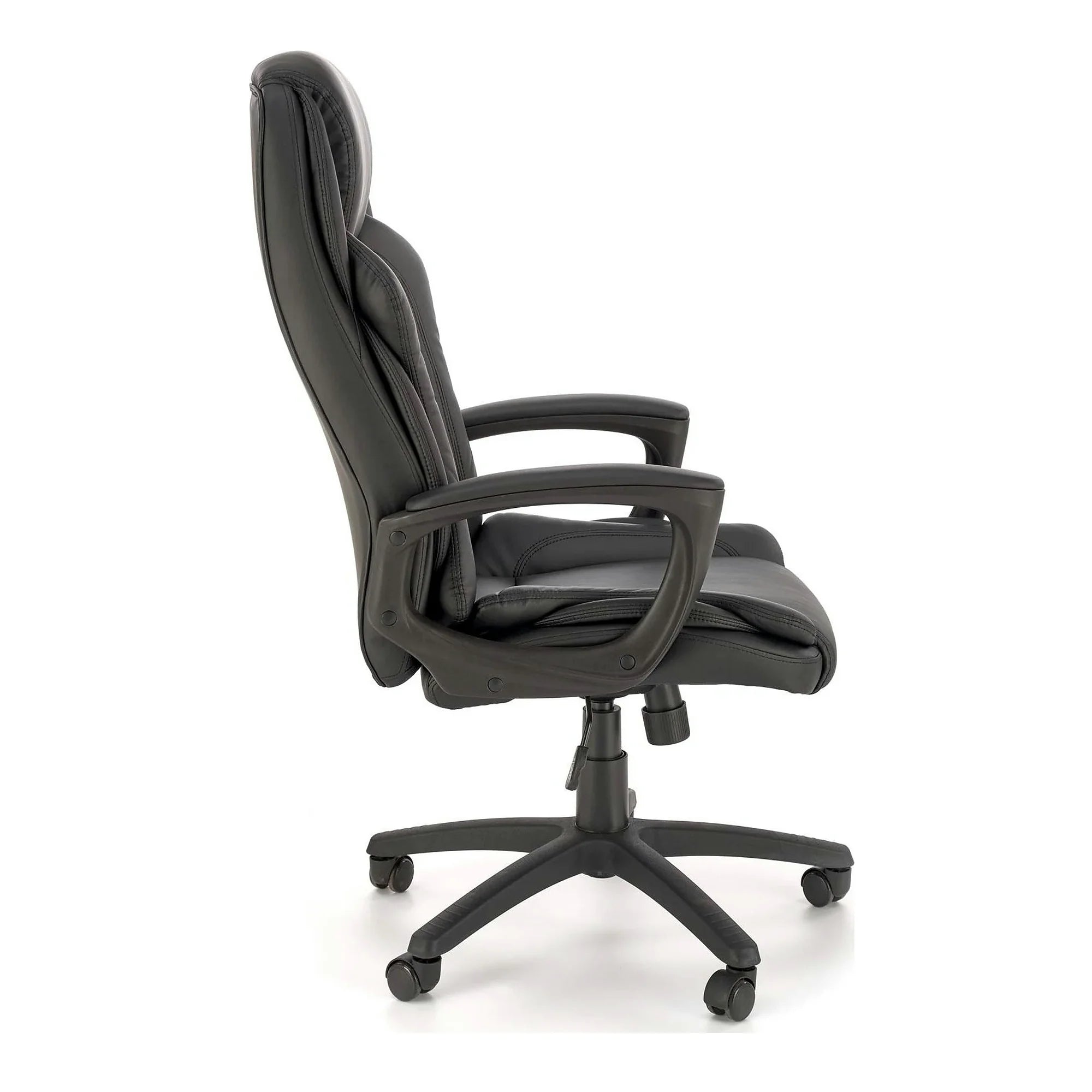 Scaun birou MARIO, negru, piele ecologica, 67x75x114/124 cm
