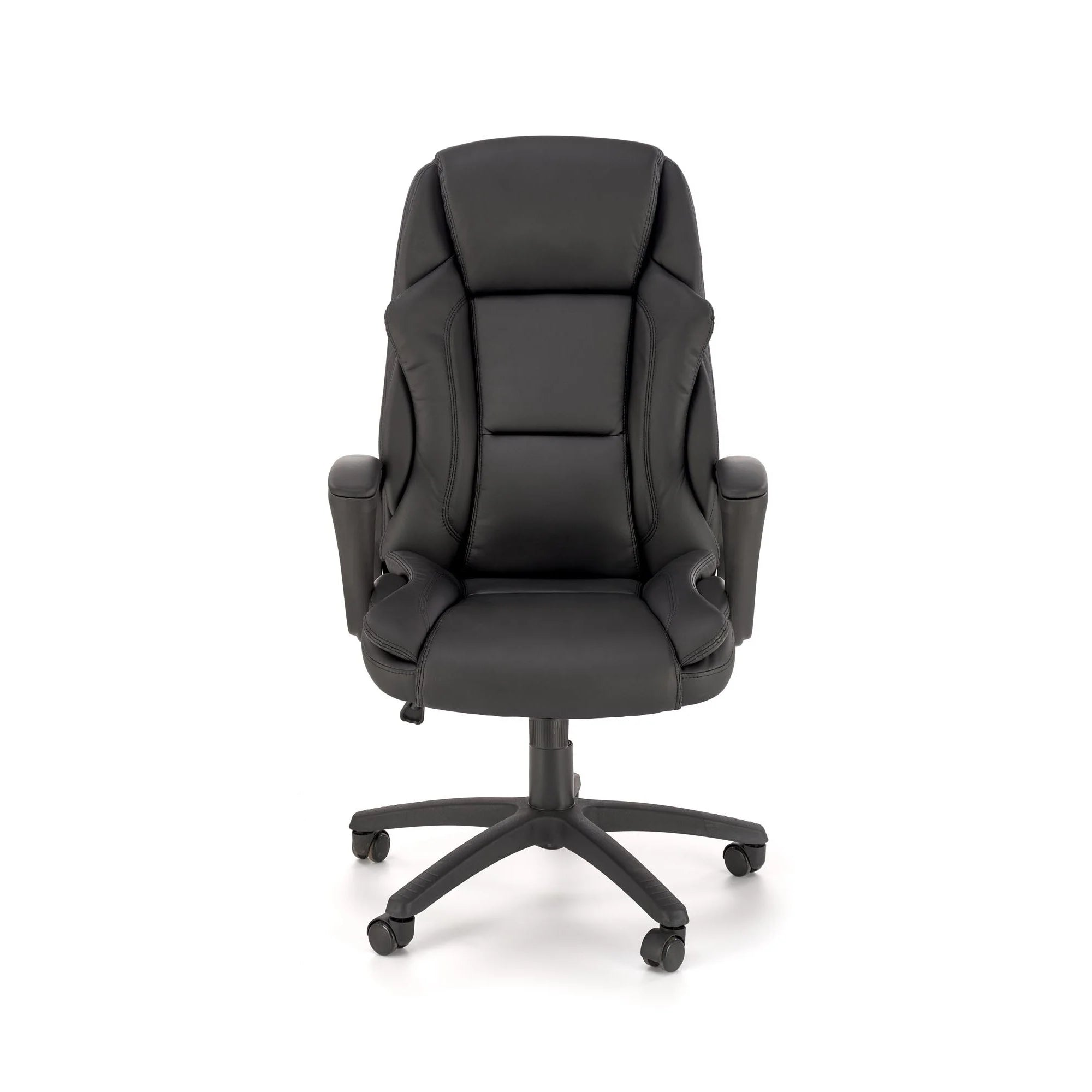 Scaun birou MARIO, negru, piele ecologica, 67x75x114/124 cm