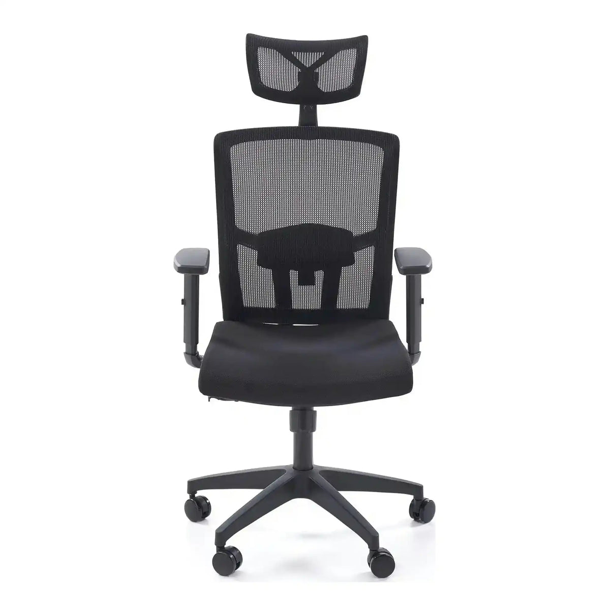 Scaun birou MASON, negru, stofa/plasa, 62x62x120/130 cm