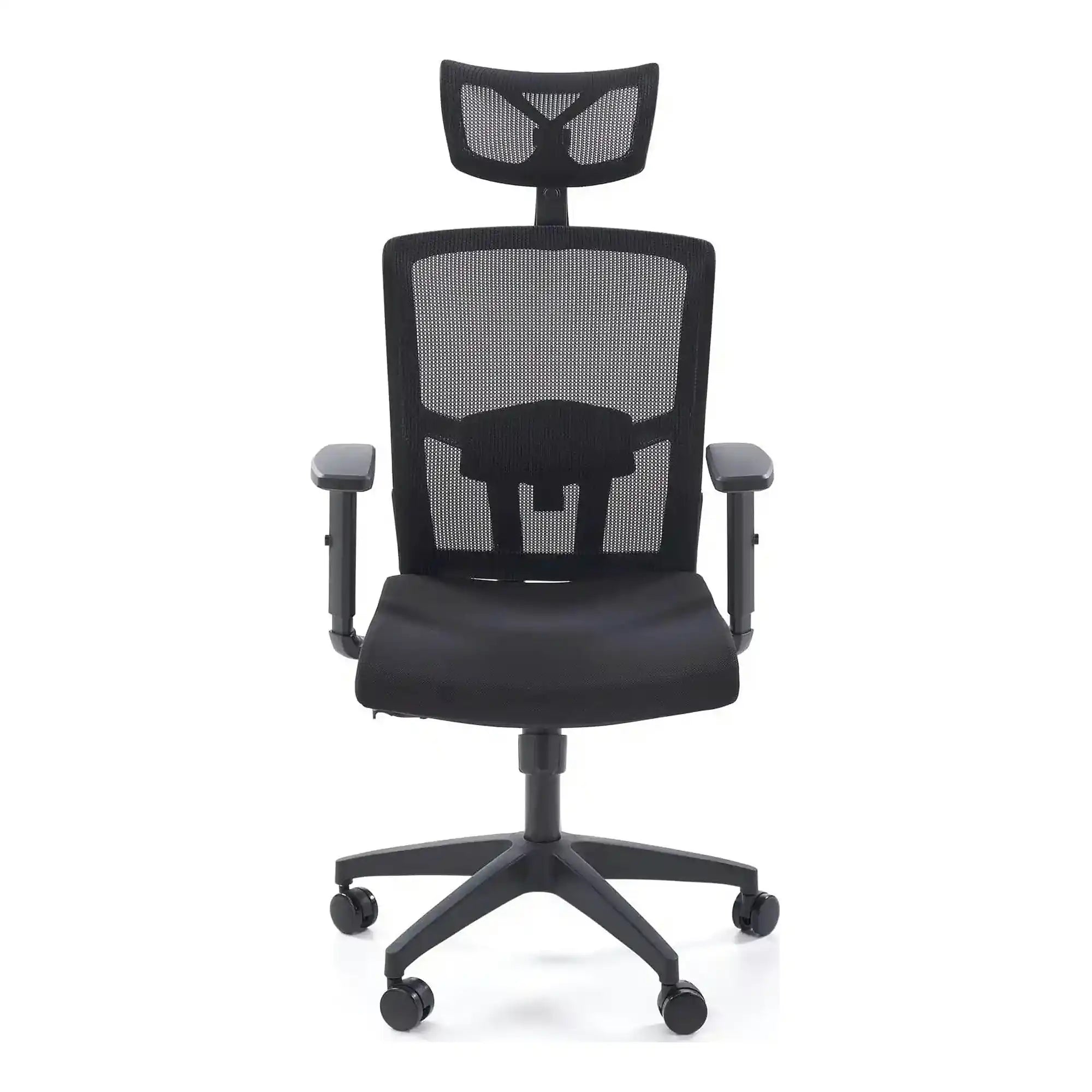 Scaun birou MASON, negru, stofa/plasa, 62x62x120/130 cm