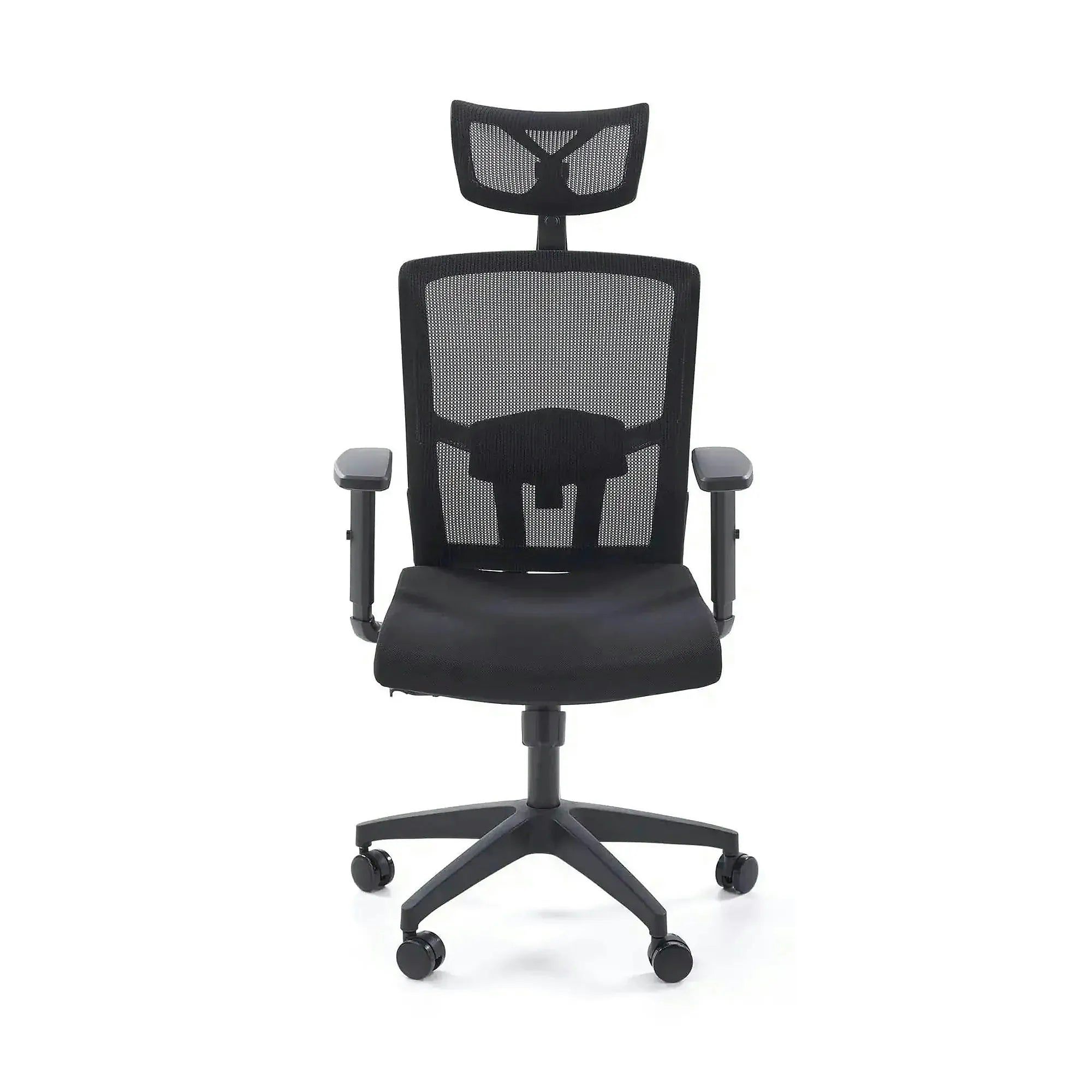 Scaun birou MASON, negru, stofa/plasa, 62x62x120/130 cm
