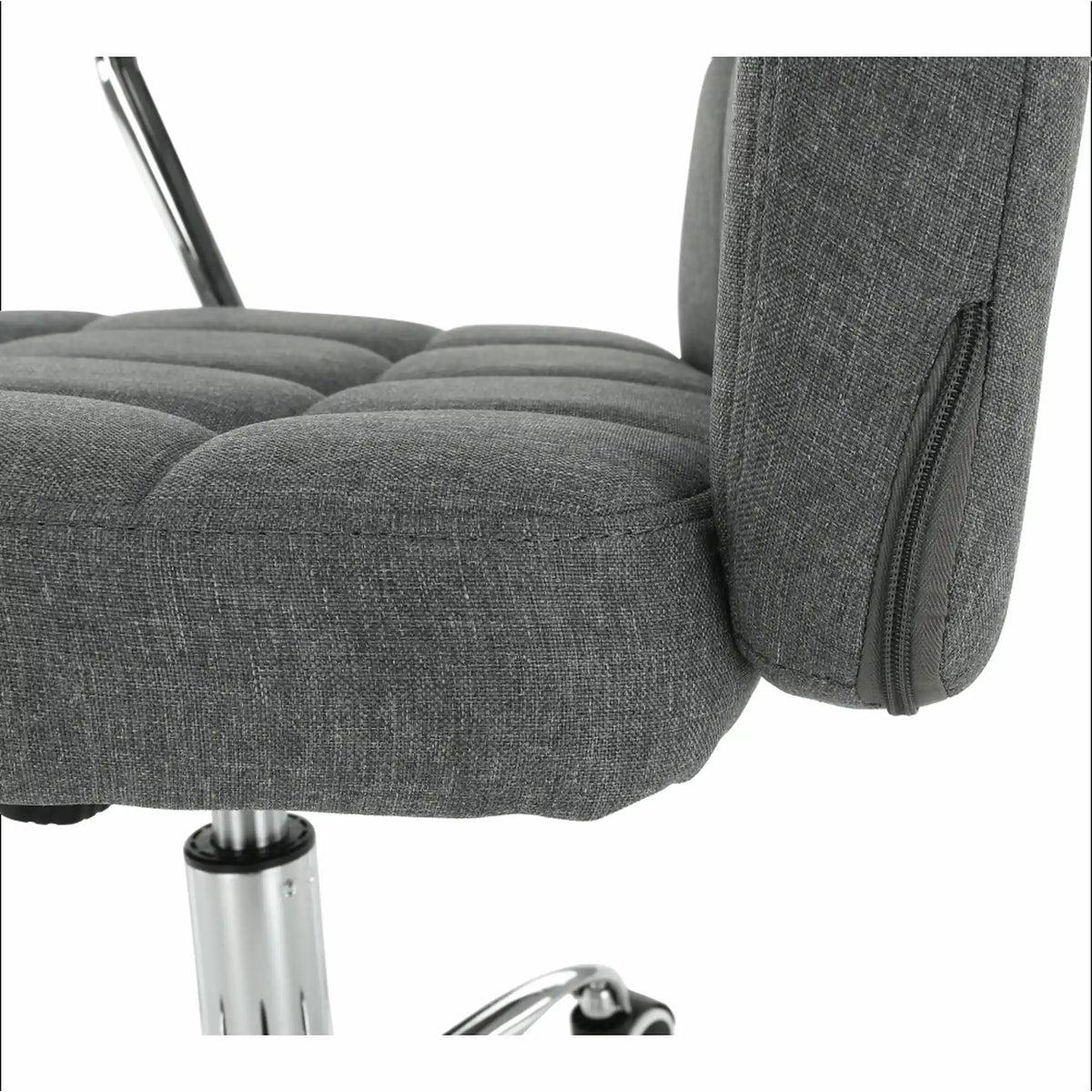 Scaun birou MORGEN, gri/crom, stofa clasica/metal, 51x64x93/103 cm
