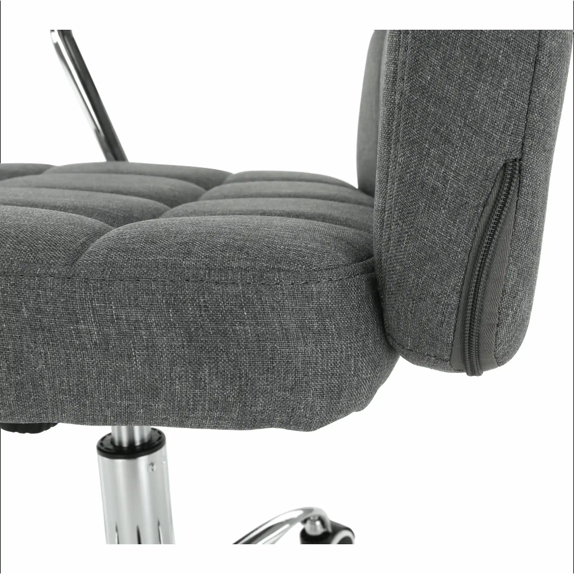 Scaun birou MORGEN, gri/crom, stofa clasica/metal, 51x64x93/103 cm