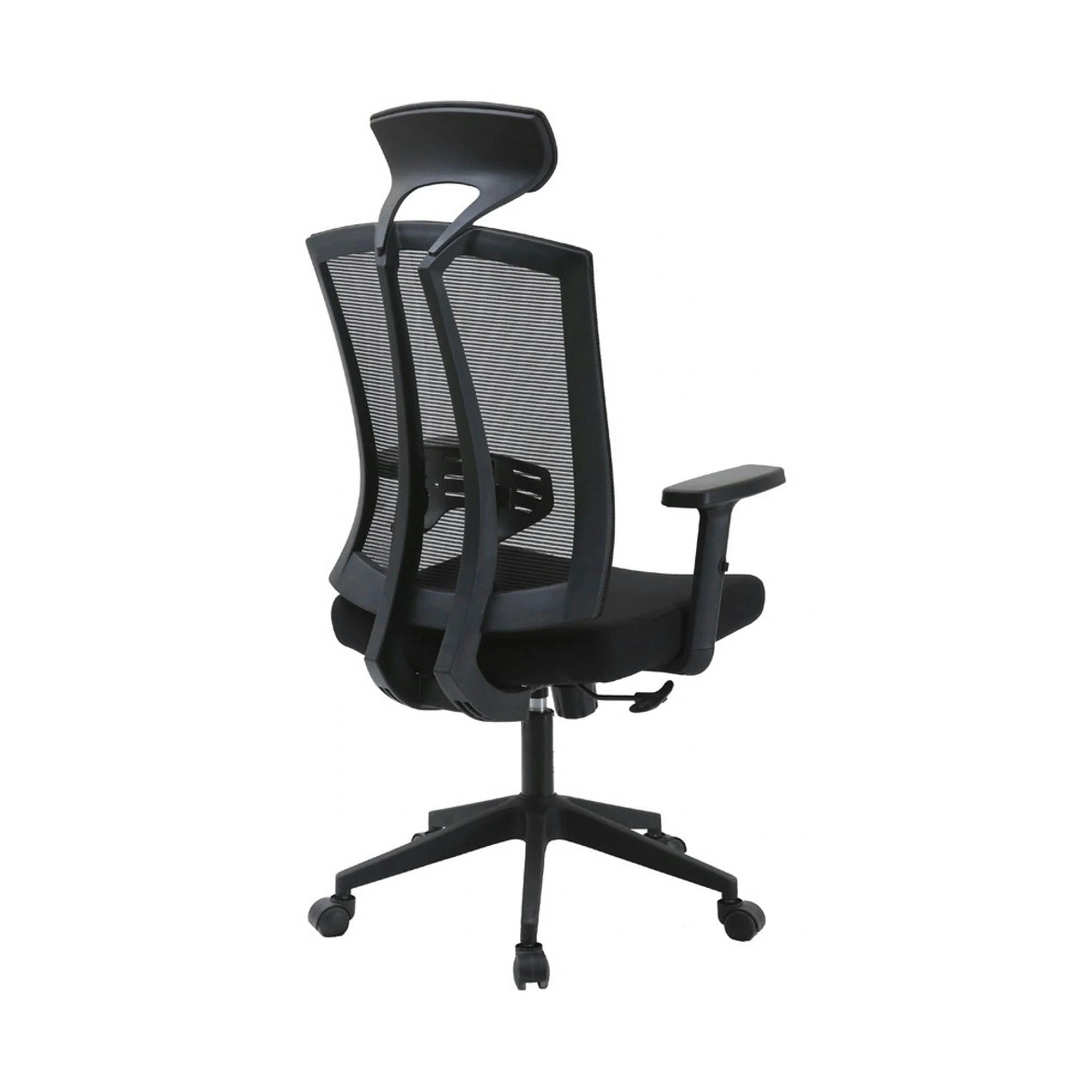Scaun birou NAO, negru, stofa/plasa, 65x67x122/132 cm