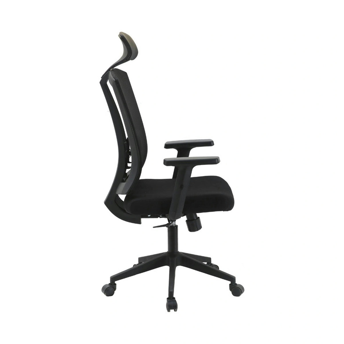 Scaun birou NAO, negru, stofa/plasa, 65x67x122/132 cm